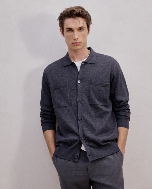 Imagen 0 de chaqueta bolsillos punto hombre