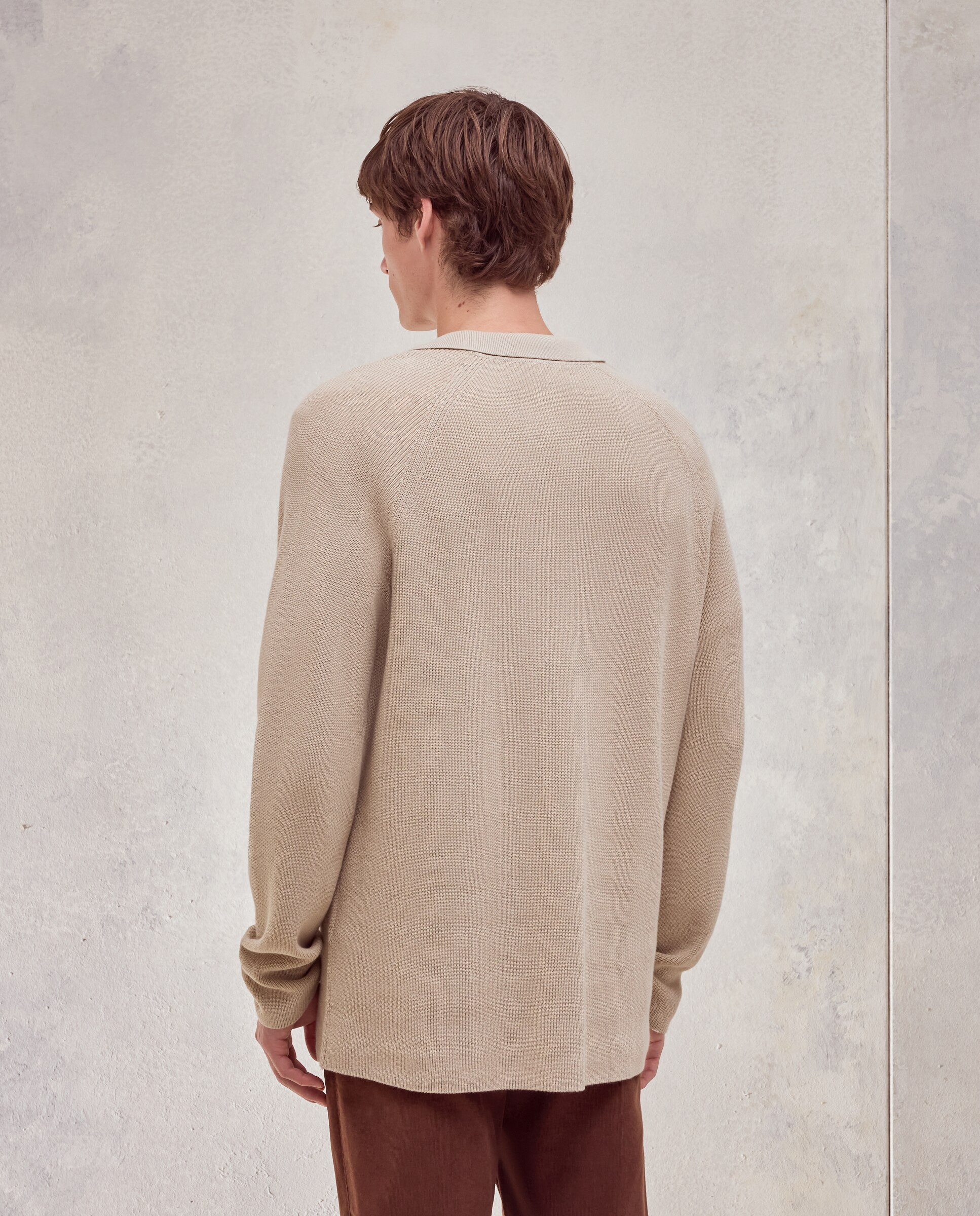 Chaqueta cuello polo bolsillos hombre. - Dustin - Beige Beige-3