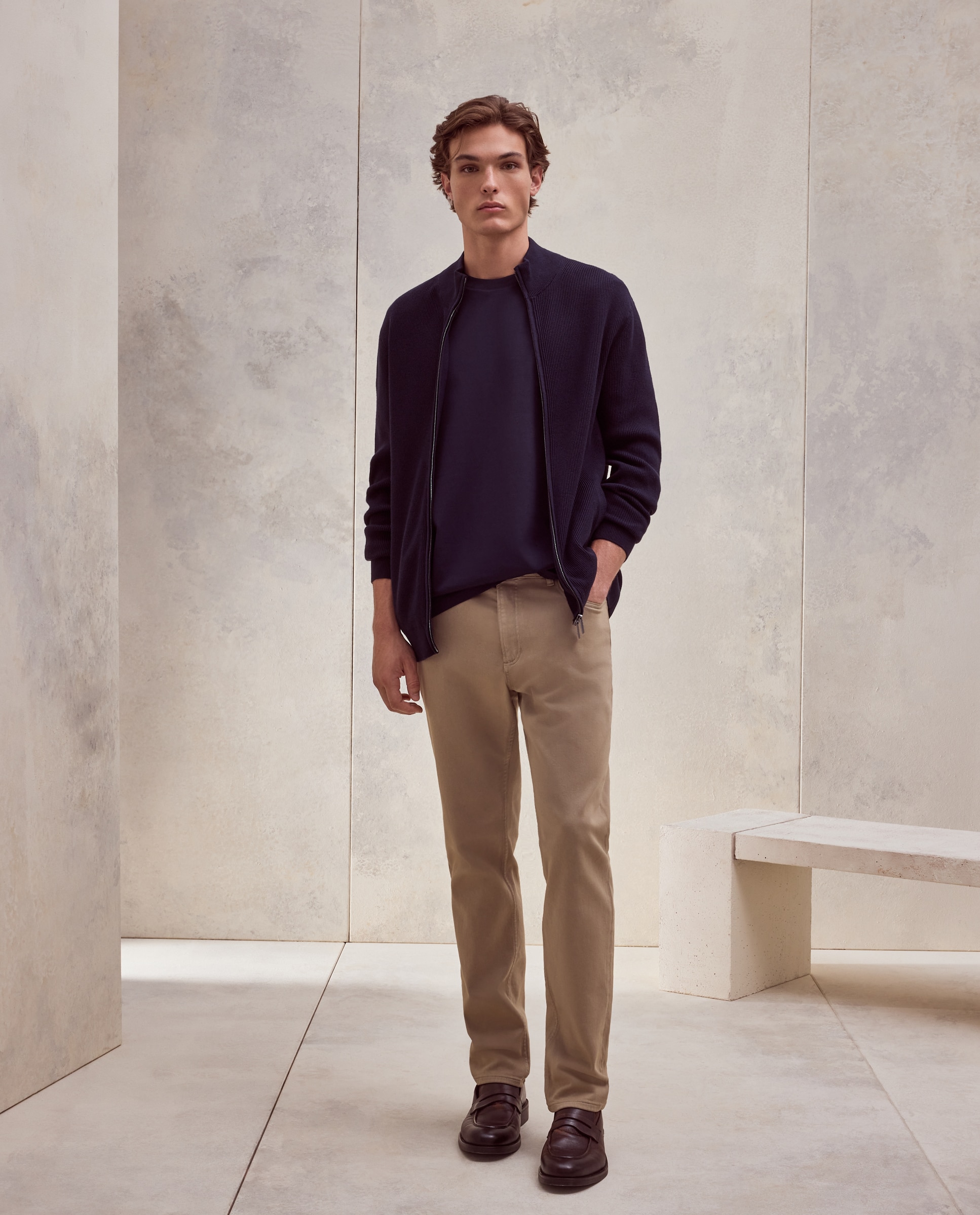 Imagen 2 de Cardigan canale l 100% algodón de hombre - Dustin - Azul marino Azul marino