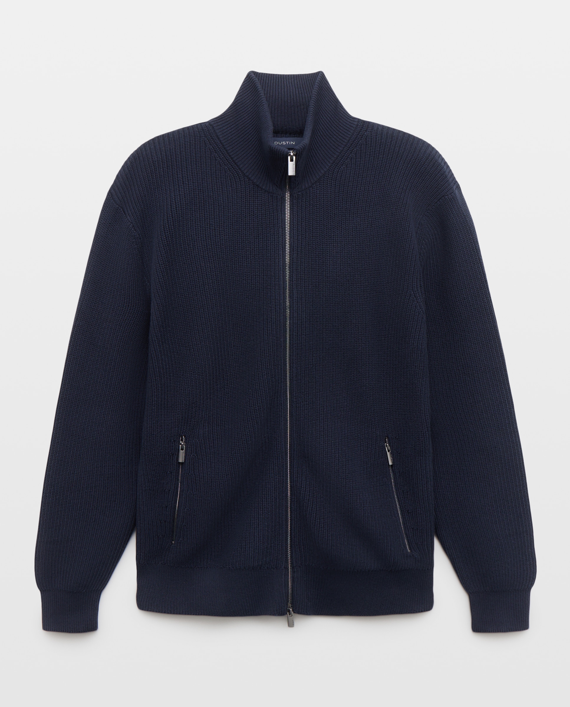 Imagen 1 de Cardigan cremallera lisa 100% algodón de hombre - Dustin - Azul marino Azul marino