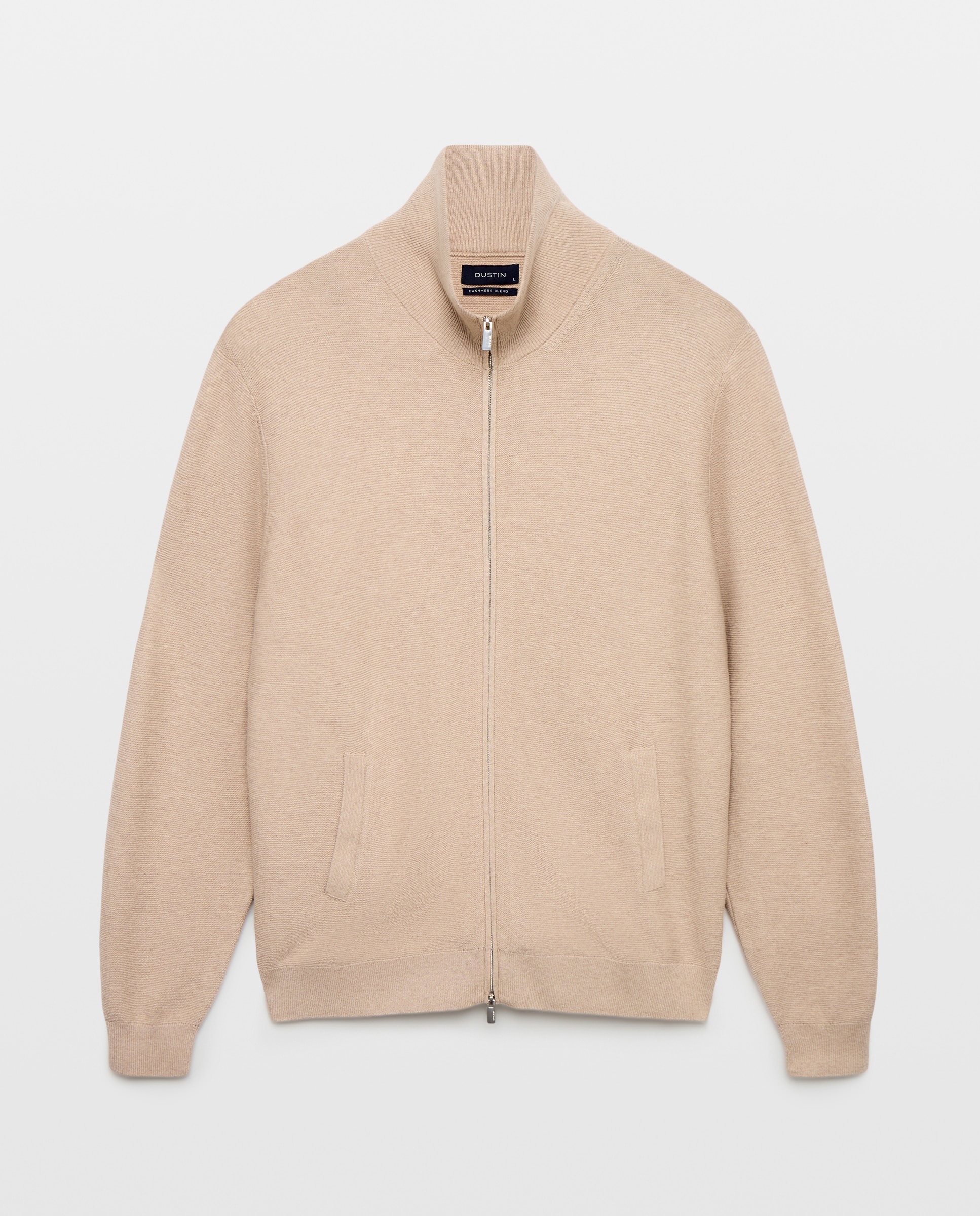 Cardigan cremallera estrucutura algodón - Dustin - cashmere de hombre - Beige Beige-4