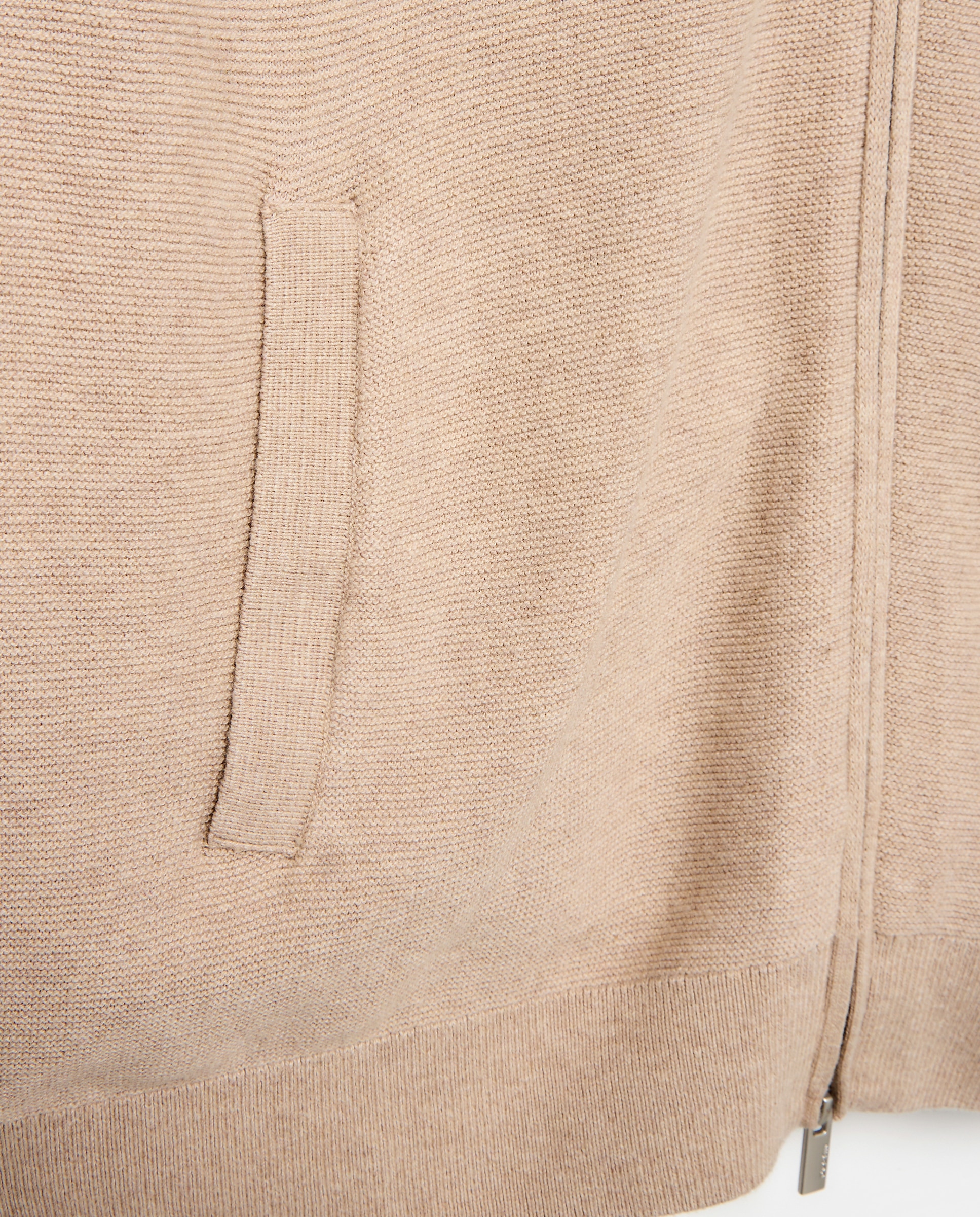 Cardigan cremallera estrucutura algodón - Dustin - cashmere de hombre - Beige Beige-5