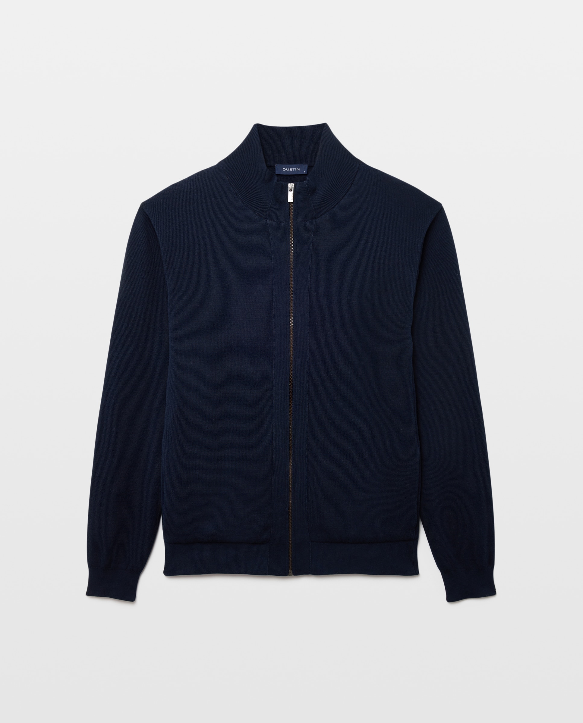 Cardigan cremallera acolchado interior 100% algodón de hombre - Dustin - Azul marino Azul marino-4