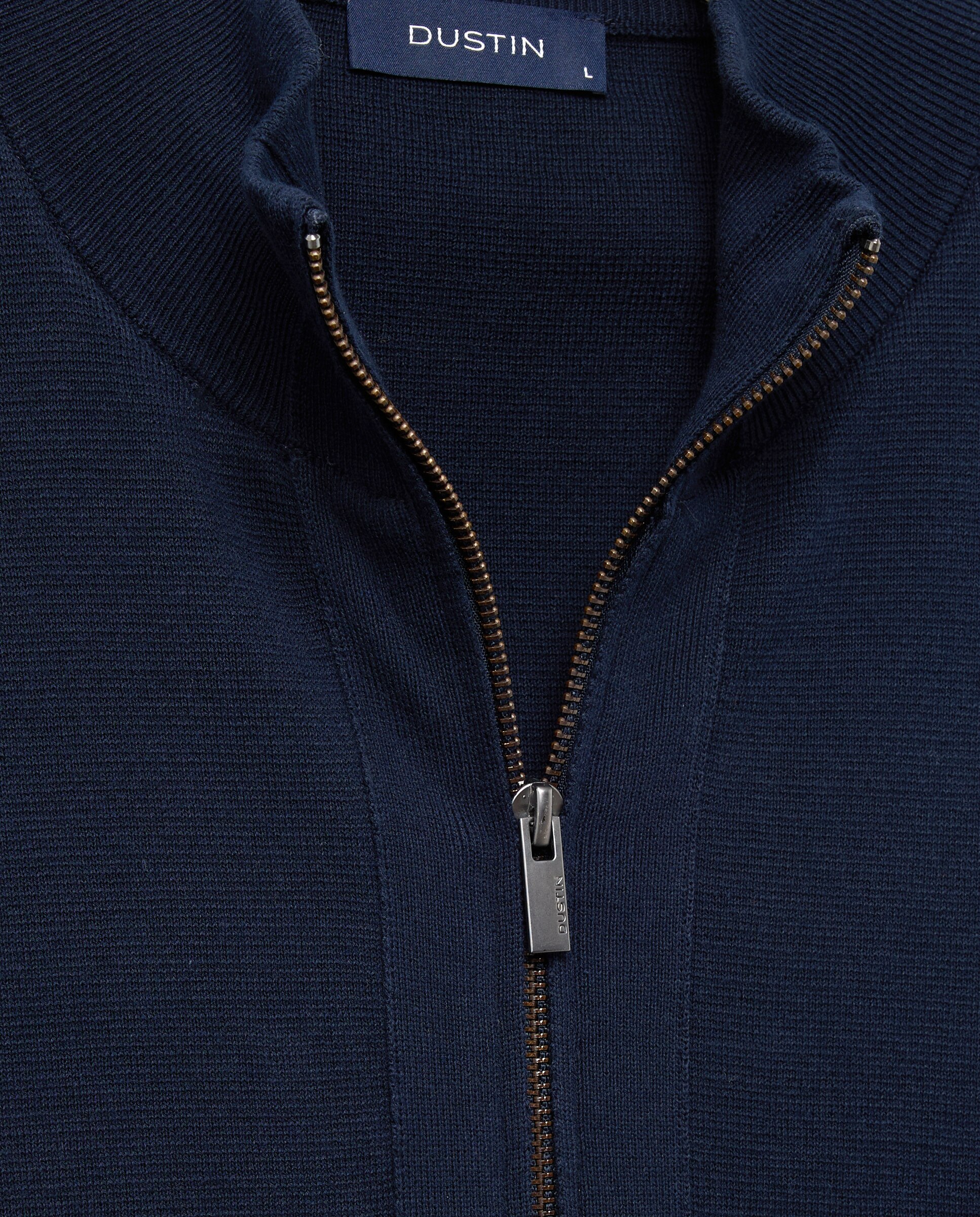 Cardigan cremallera acolchado interior 100% algodón de hombre - Dustin - Azul marino Azul marino-5