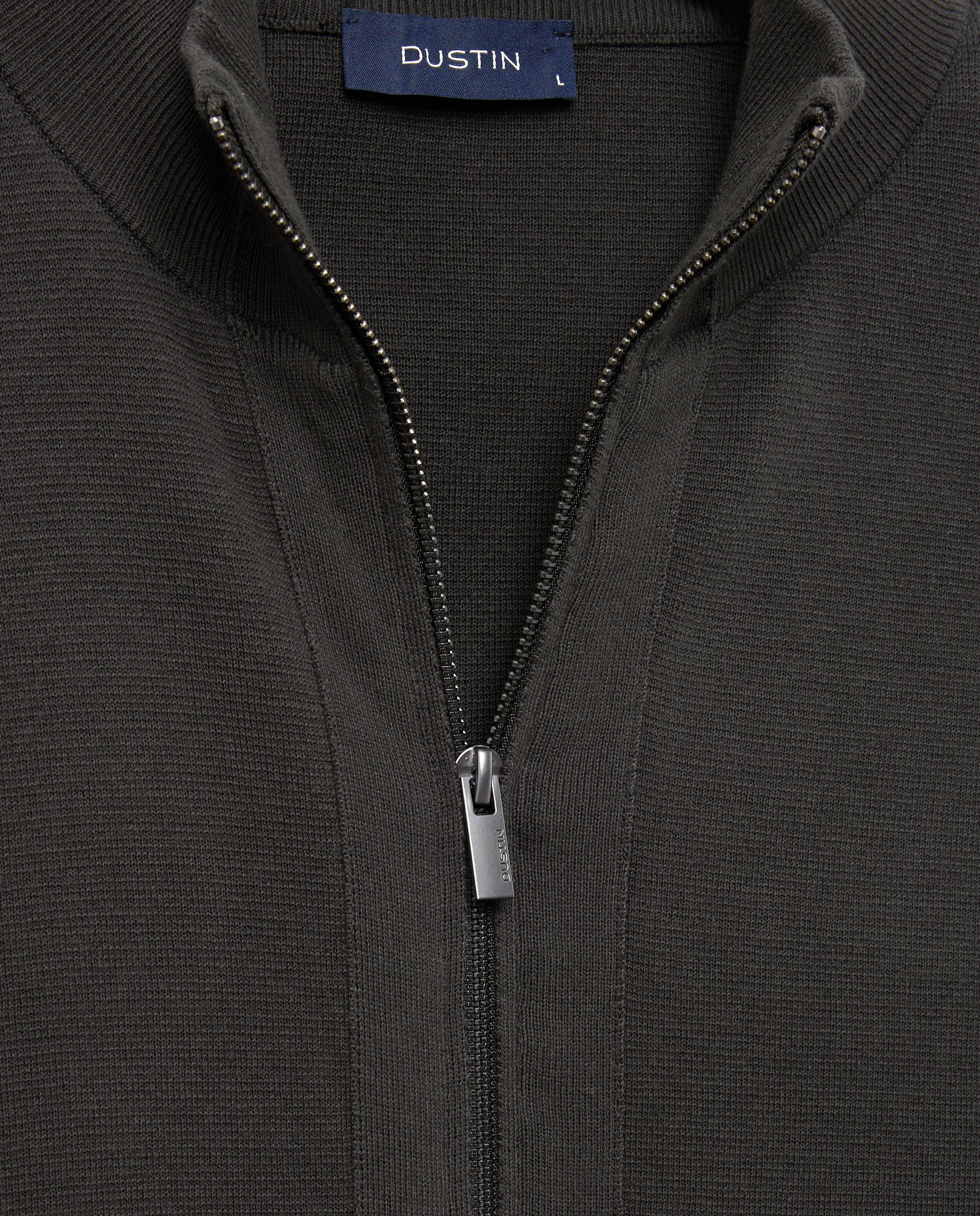 Cardigan cremallera acolchado interior 100% algodón de hombre - Dustin - Verde oscuro Verde oscuro-5