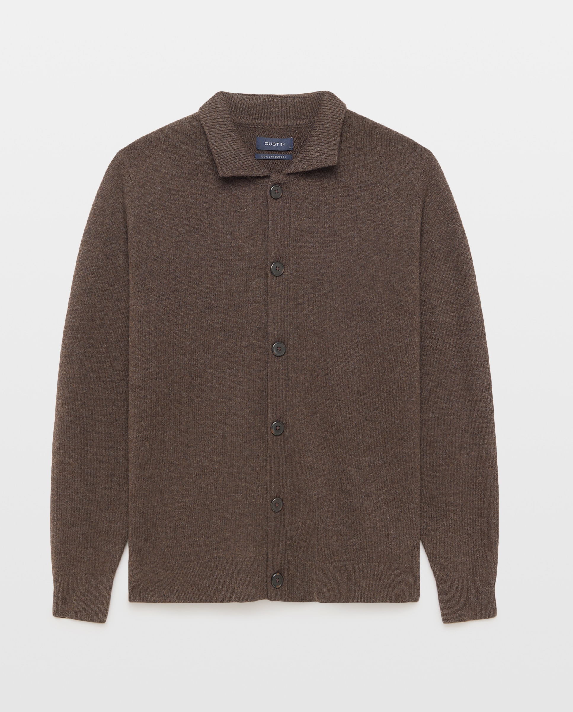 Imagen 4 de Cardigan botones liso 100% lambswool de hombre - Dustin - Marrón Marrón