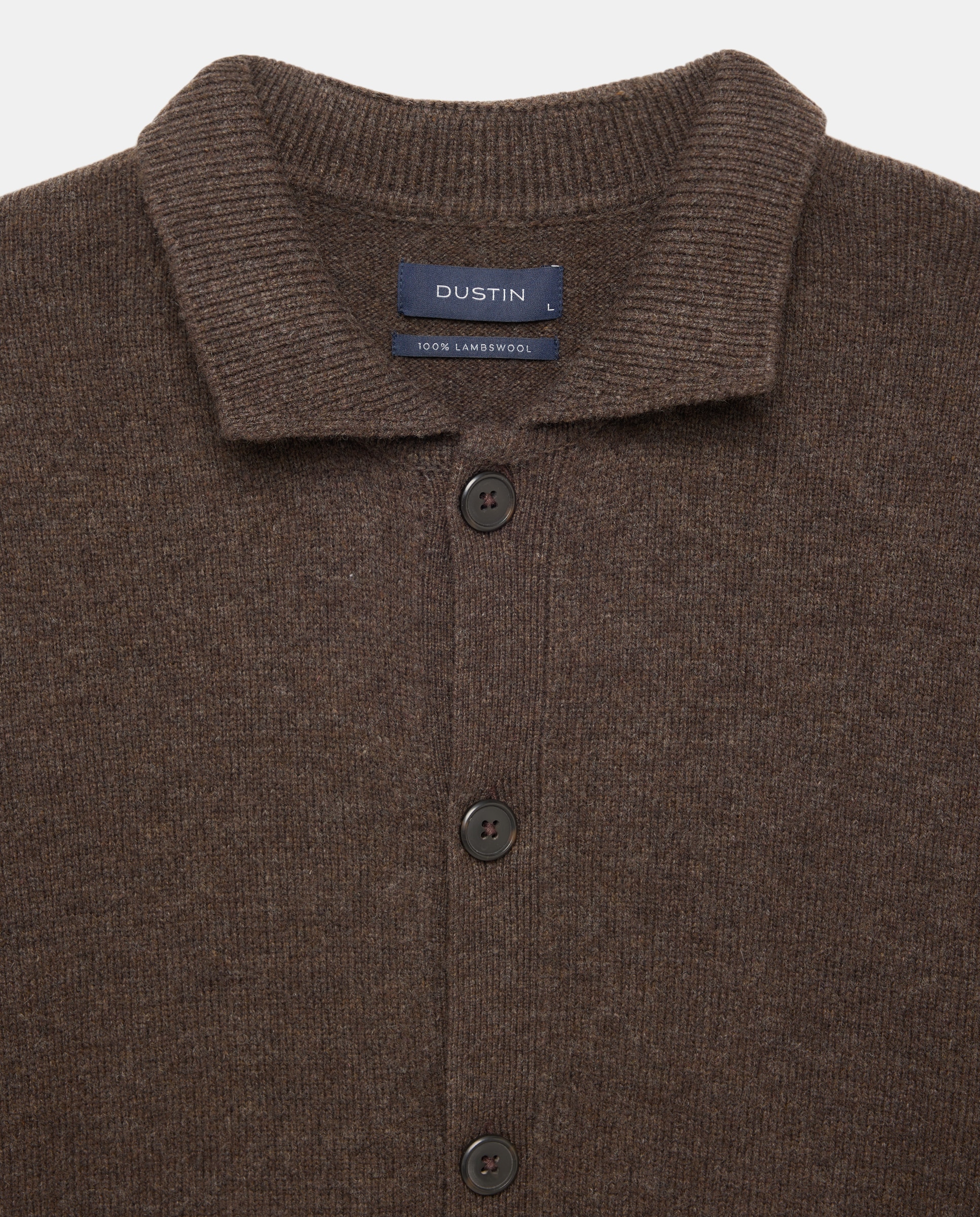 Imagen 5 de Cardigan botones liso 100% lambswool de hombre - Dustin - Marrón Marrón