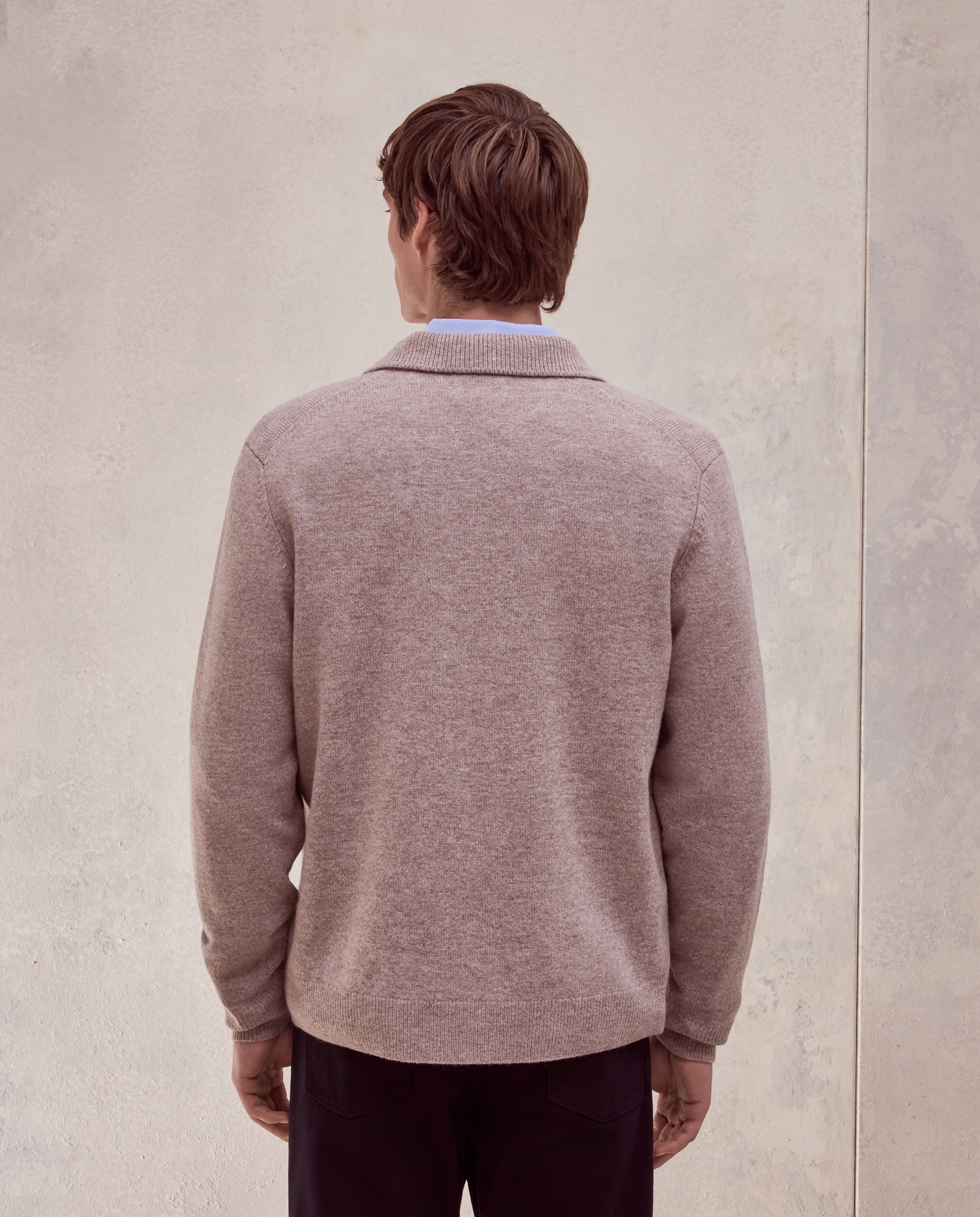 Imagen 3 de Cardigan botones liso 100% lambswool de hombre - Dustin - Marrón claro Marrón claro