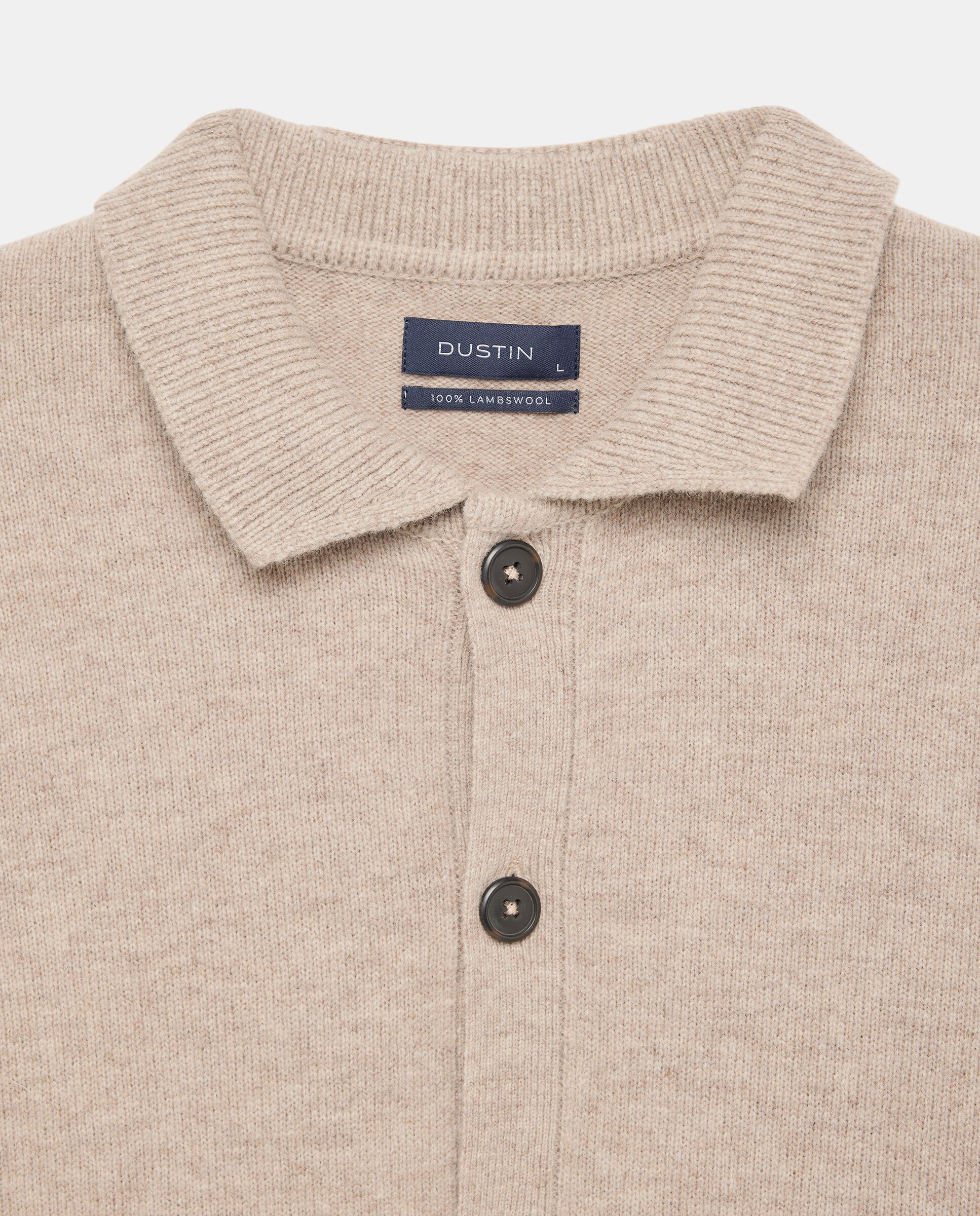 Imagen 5 de Cardigan botones liso 100% lambswool de hombre - Dustin - Marrón claro Marrón claro
