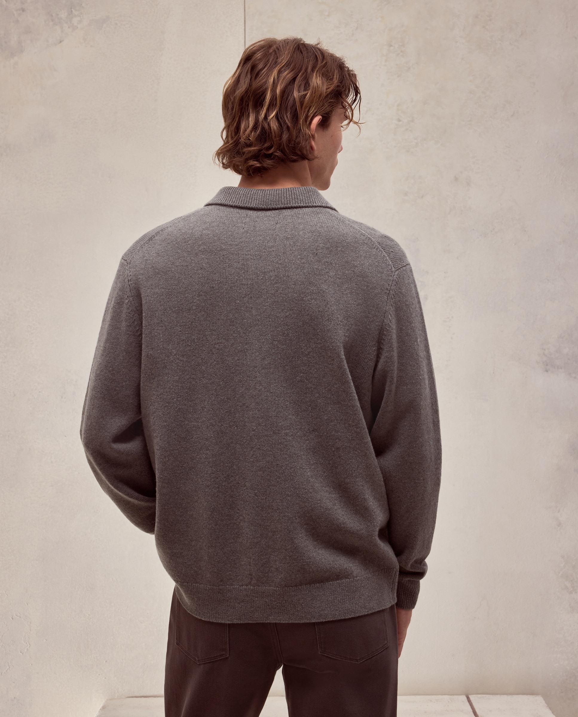 Imagen 3 de Cardigan botones liso 100% lambswool de hombre - Dustin - Verde claro Verde claro