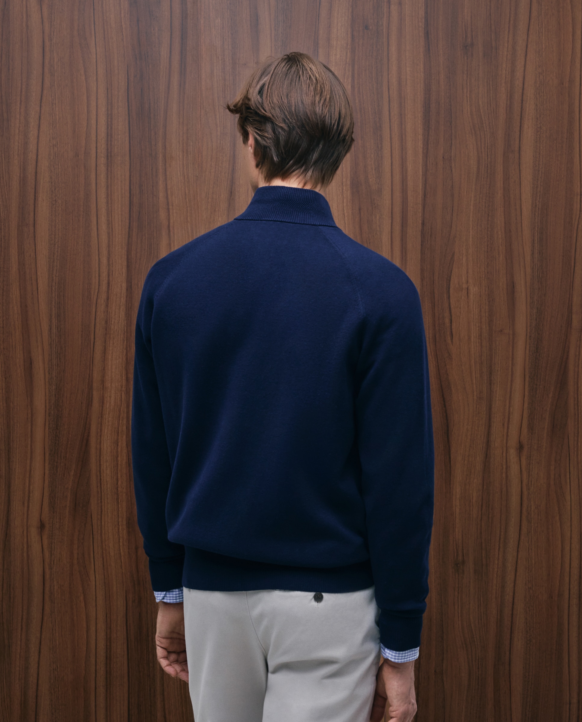 Cardigan com Botões em Malha Grossa Azul-marinho-4