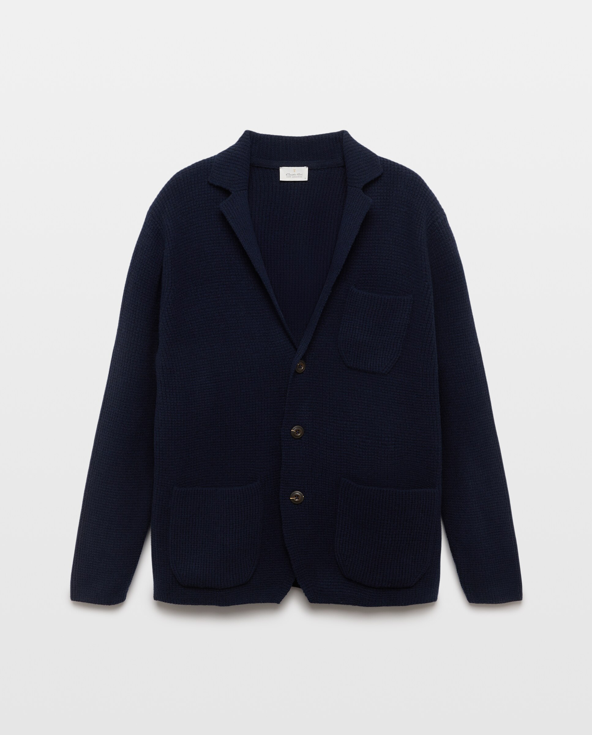 Cardigan de hombre botones estructura - Emidio Tucci - Azul marino Azul marino-1