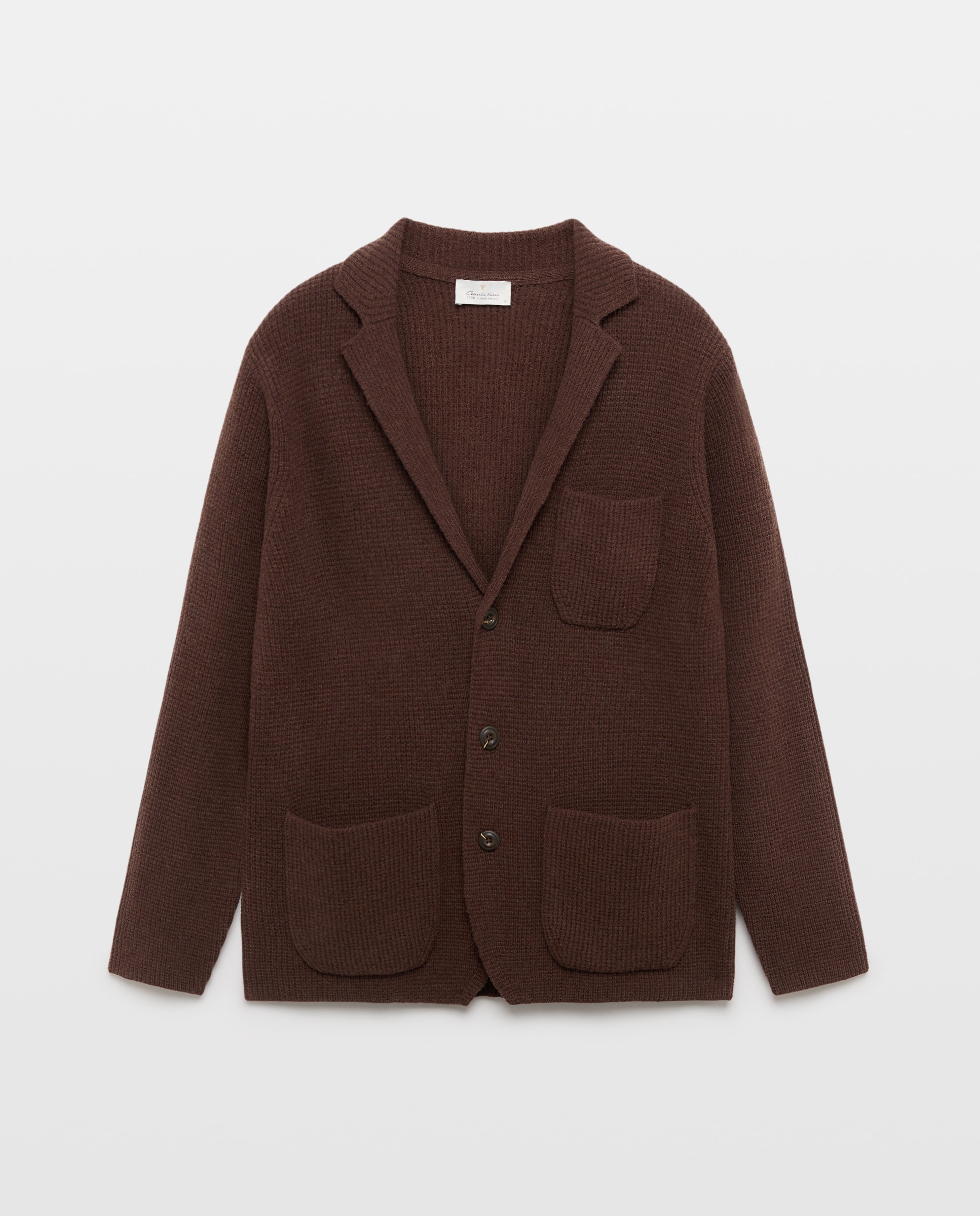 Cardigan de hombre botones estructura - Emidio Tucci - Marrón Marrón-1