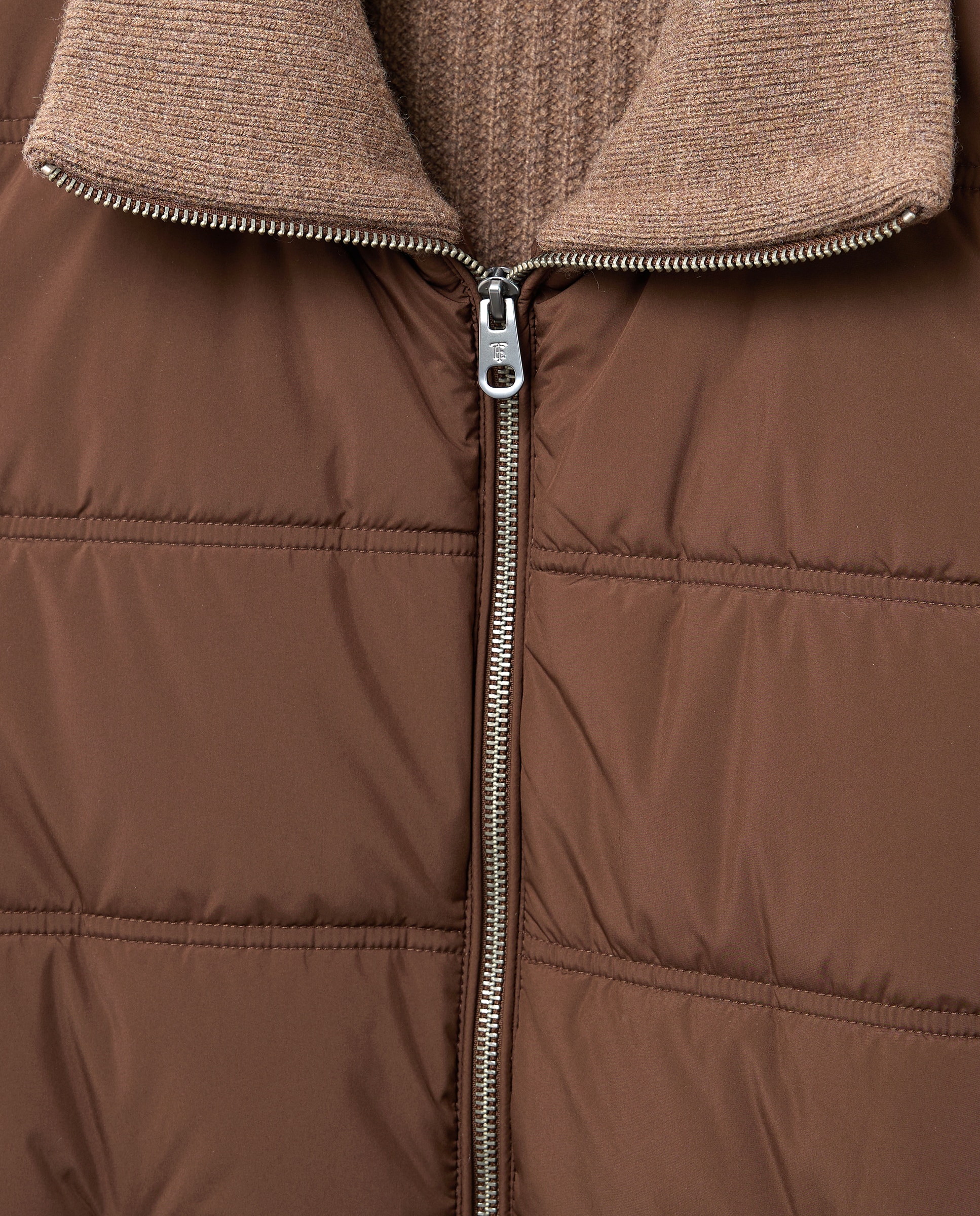 Chaleco de hombre cremallera delantero nylon - Emidio Tucci - Marrón claro Marrón claro-5