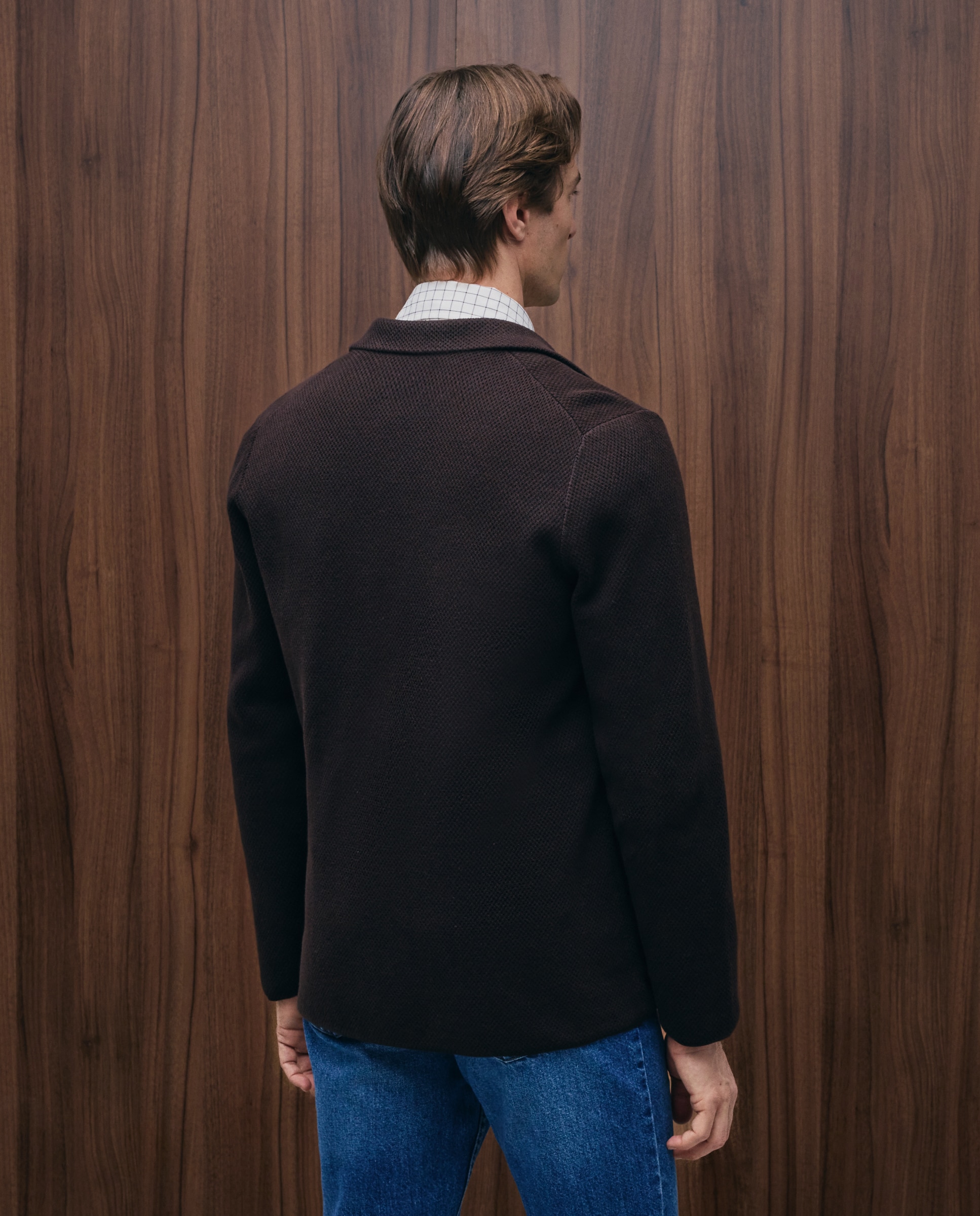 Cardigan cruzado algodón/lino de hombre - Emidio Tucci - Marrón Marrón-3