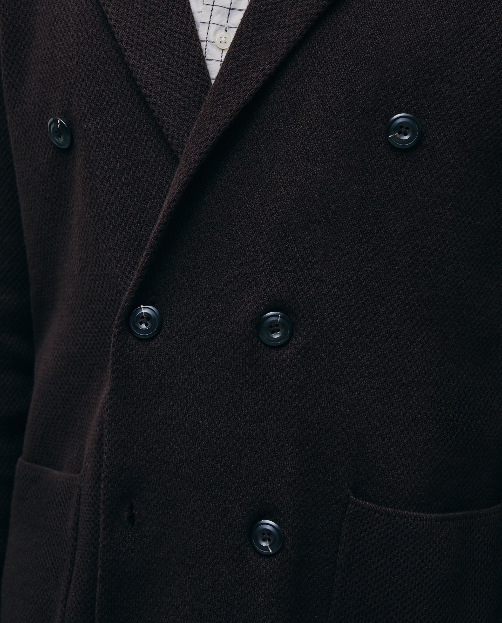 Cardigan cruzado algodón/lino de hombre - Emidio Tucci - Marrón Marrón-4