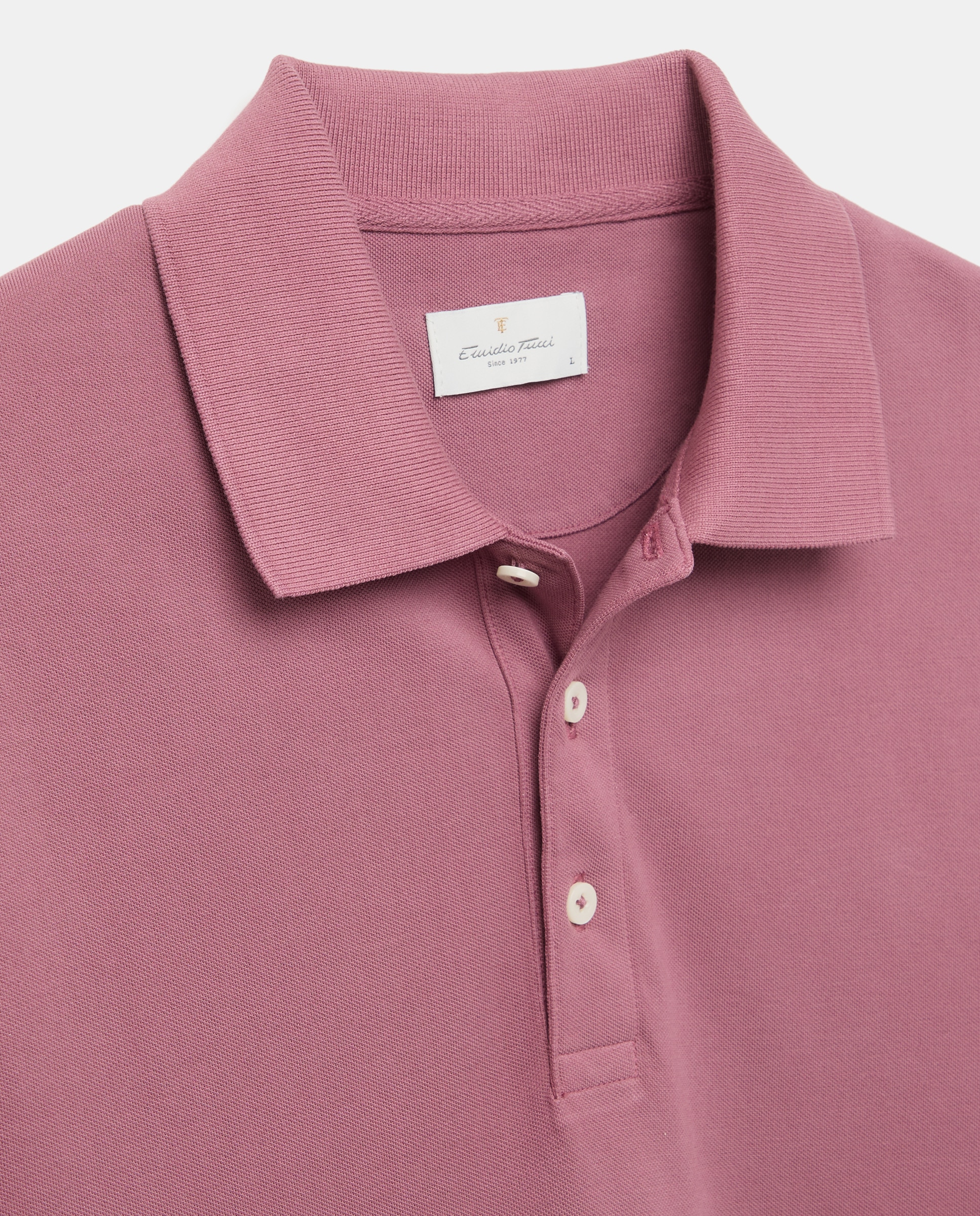 Polo Piqué Liso Garment Dye com Manga Curta Roxo-5