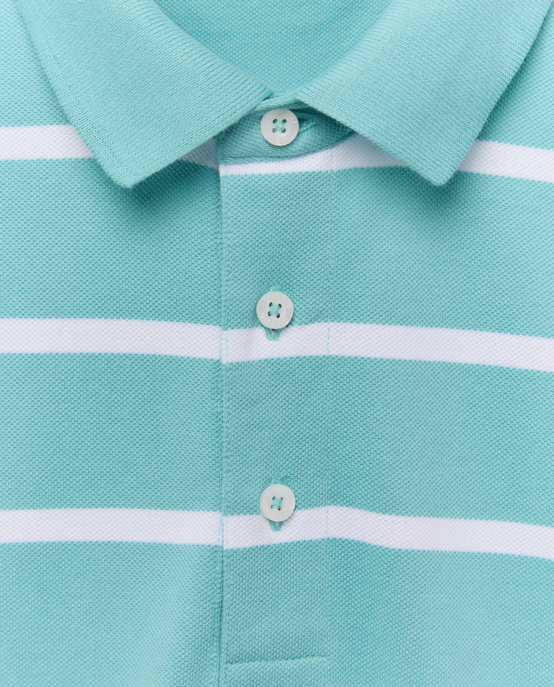 Polo manga corta rayas piqué de hombre - Dustin - Verde Verde-5