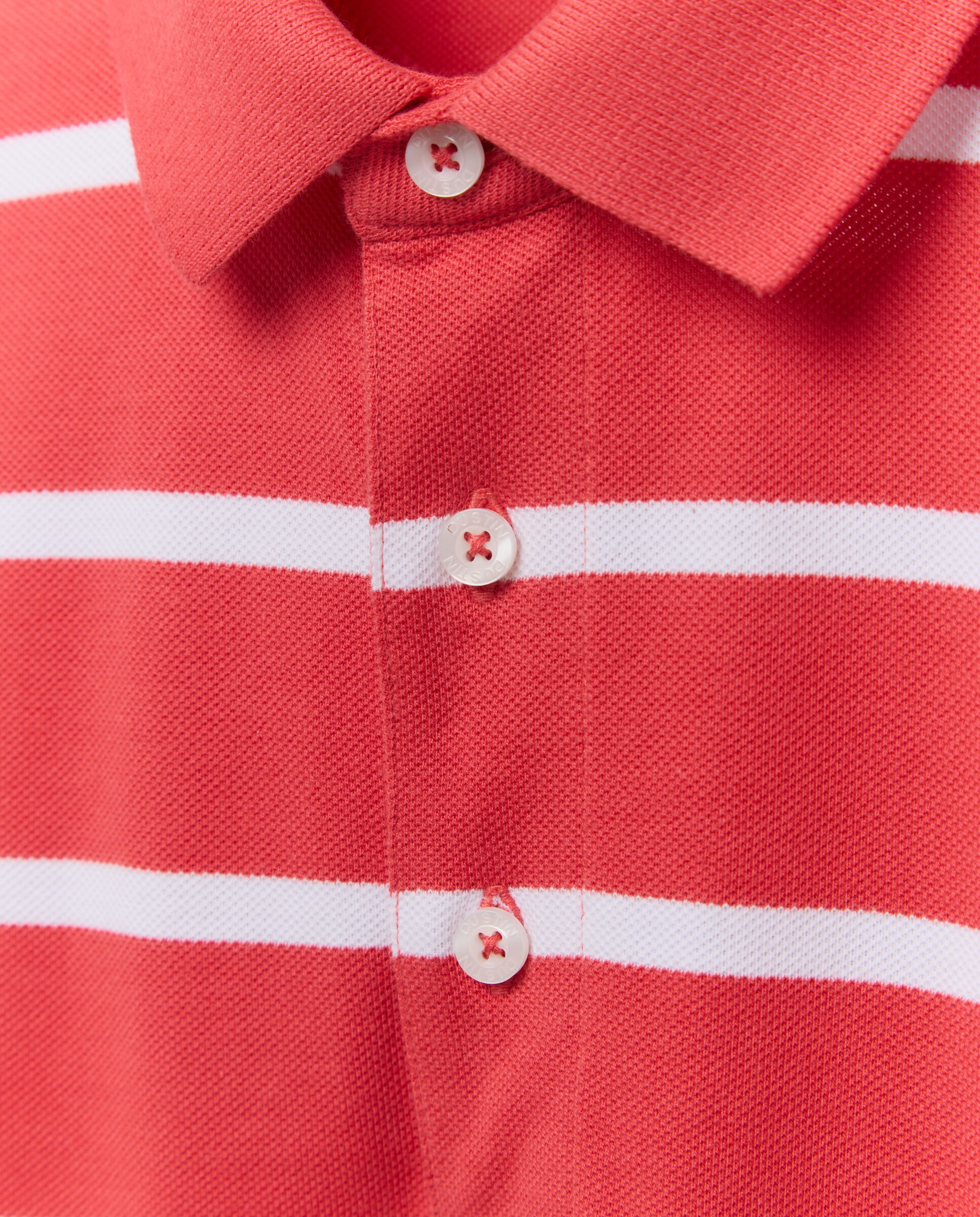 Polo manga corta rayas piqué de hombre - Dustin - Rojo Rojo-5