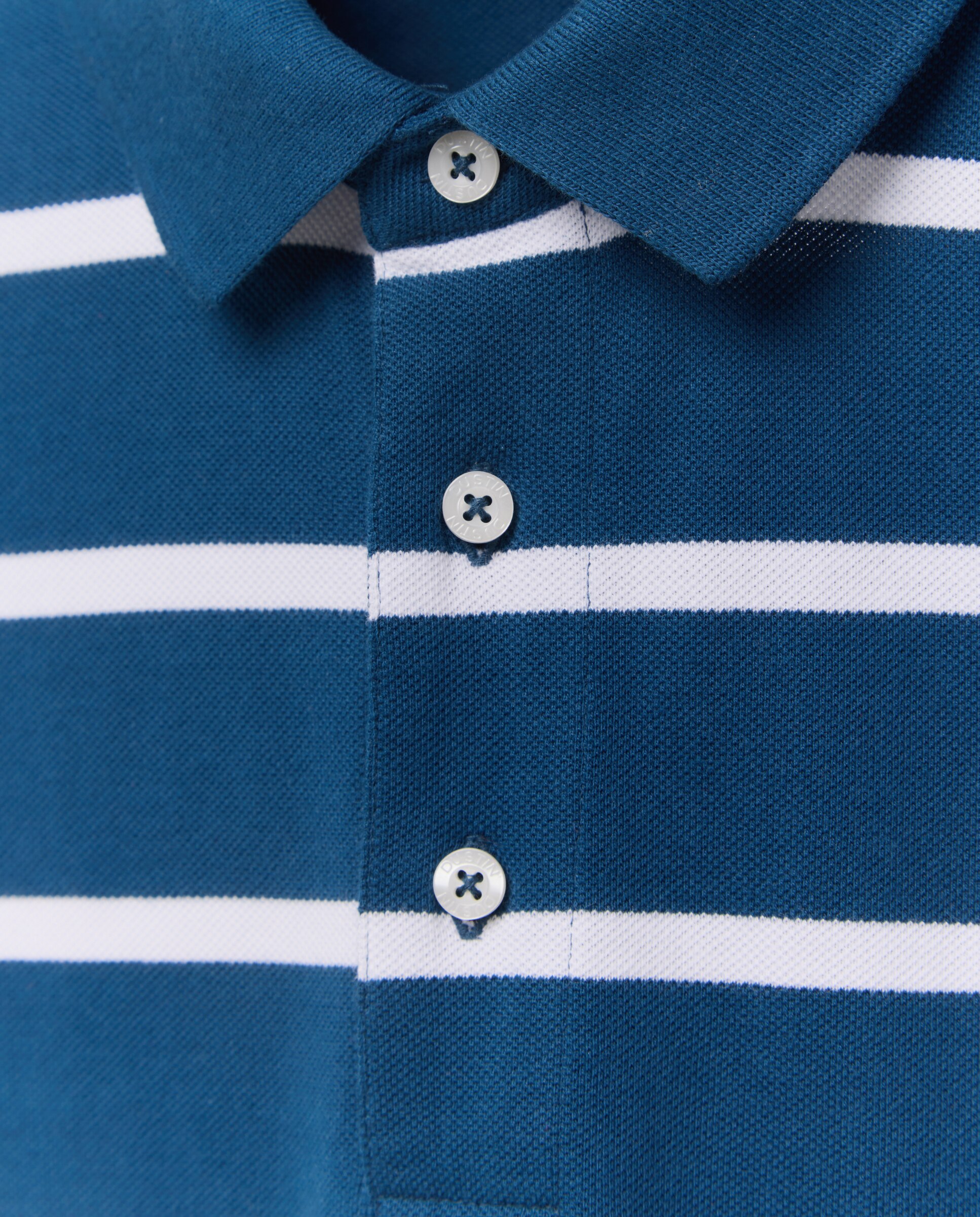 Polo manga corta rayas piqué de hombre - Dustin - Azul marino Azul marino-5