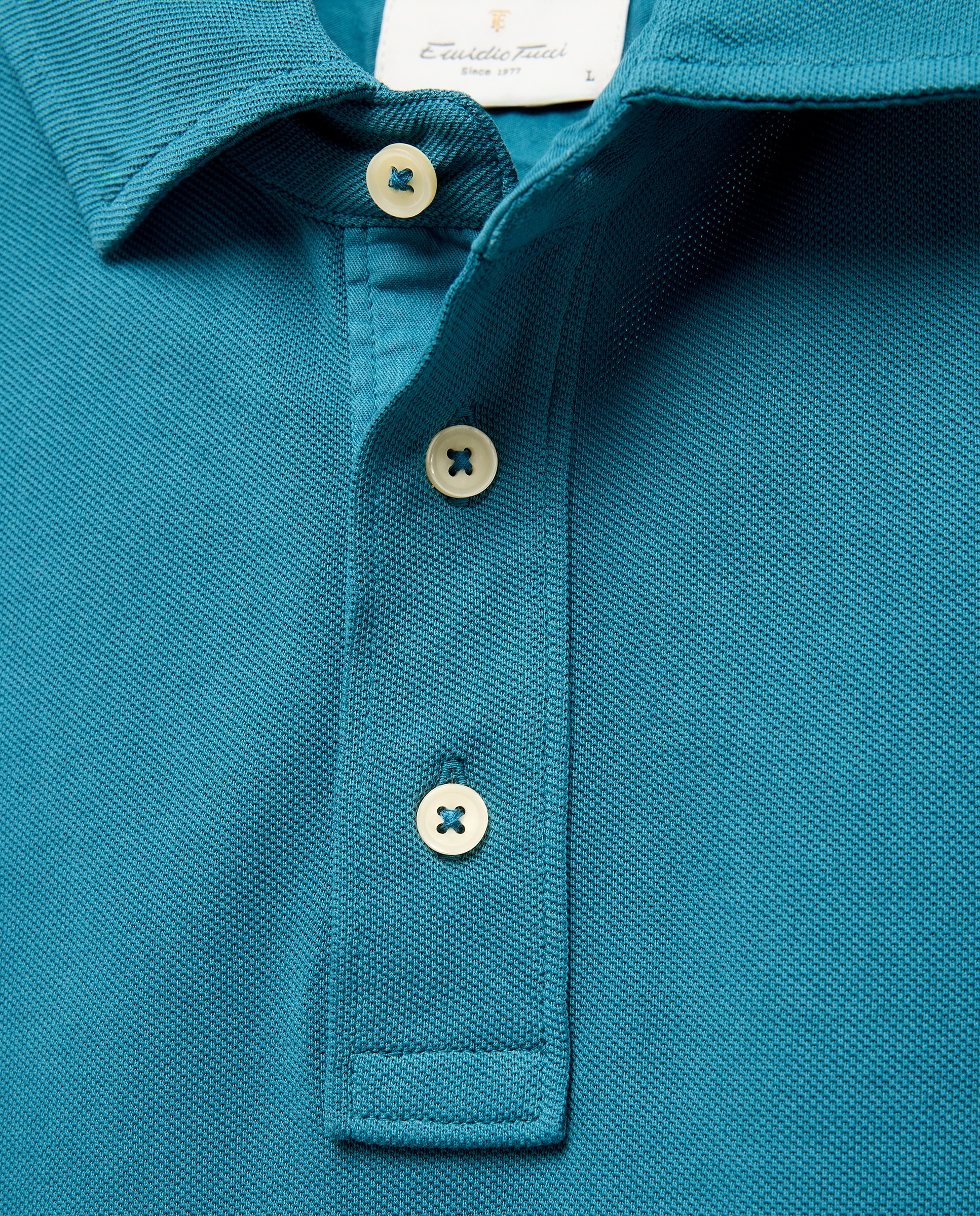 Polo de hombre manga corta piqué liso garment dye - Emidio Tucci - Verde Verde-5