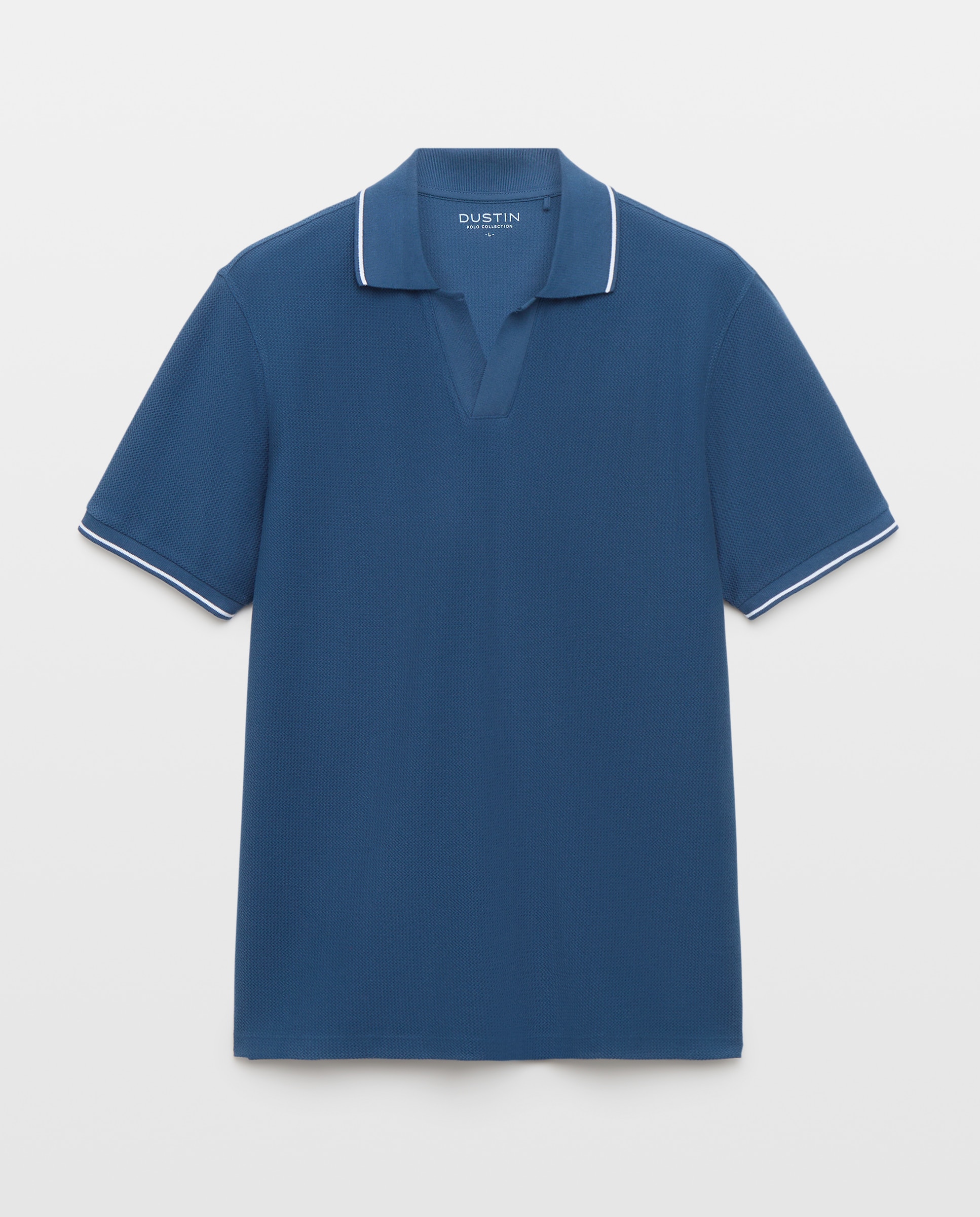 Polo manga corta estructura de hombre - Dustin - Azul marino Azul marino-4