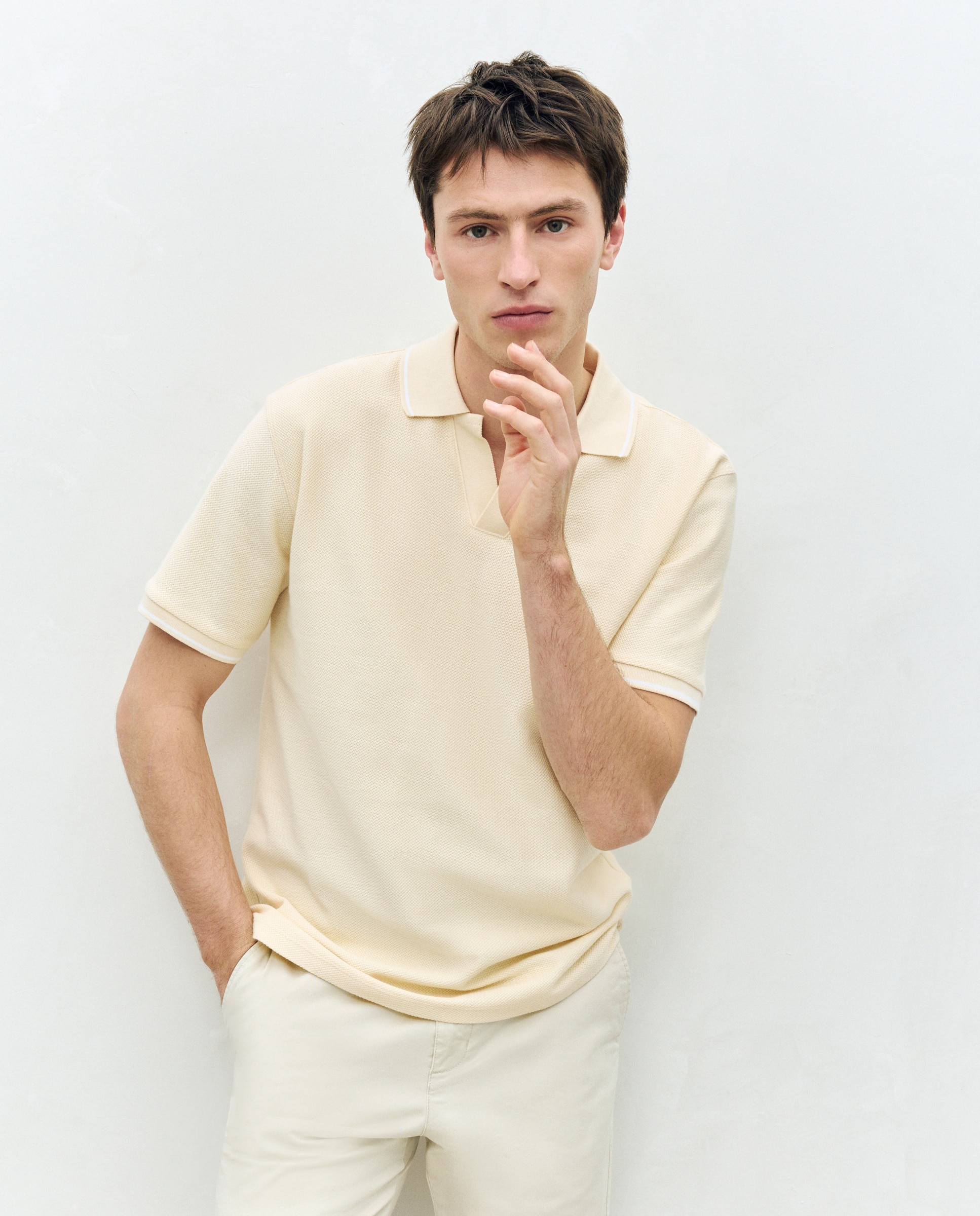 Imagem 0 de Polo de Manga Curta com Estrutura