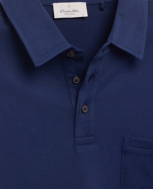 Polo de hombre maga corta pique algodón pima