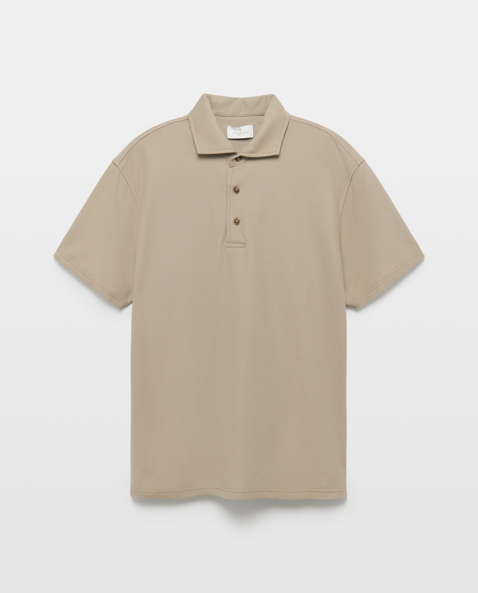 Polo pique 100% algodón de hombre - Emidio Tucci - Marrón Marrón-4