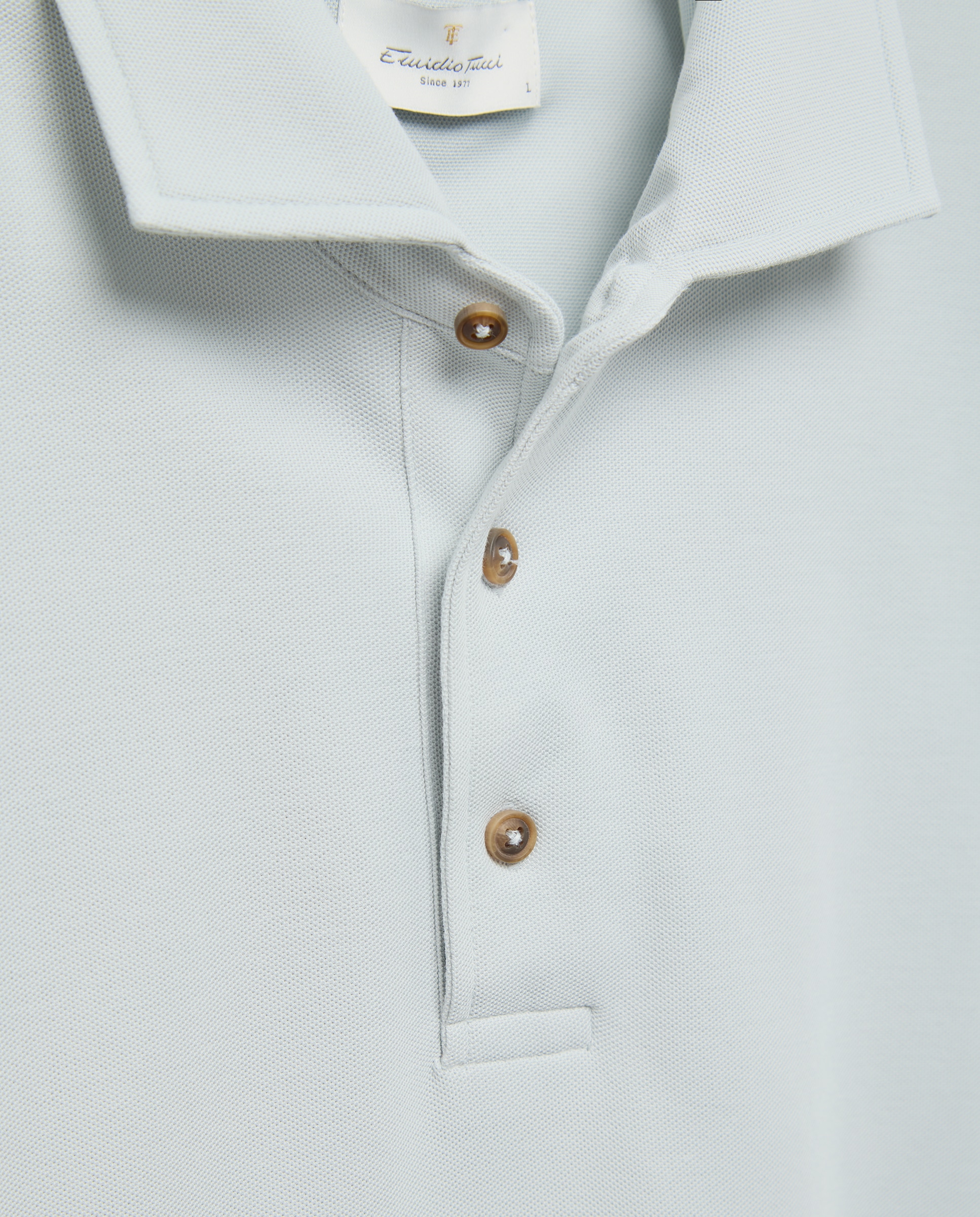 Polo pique 100% algodón de hombre - Emidio Tucci - Azul claro Azul claro-5