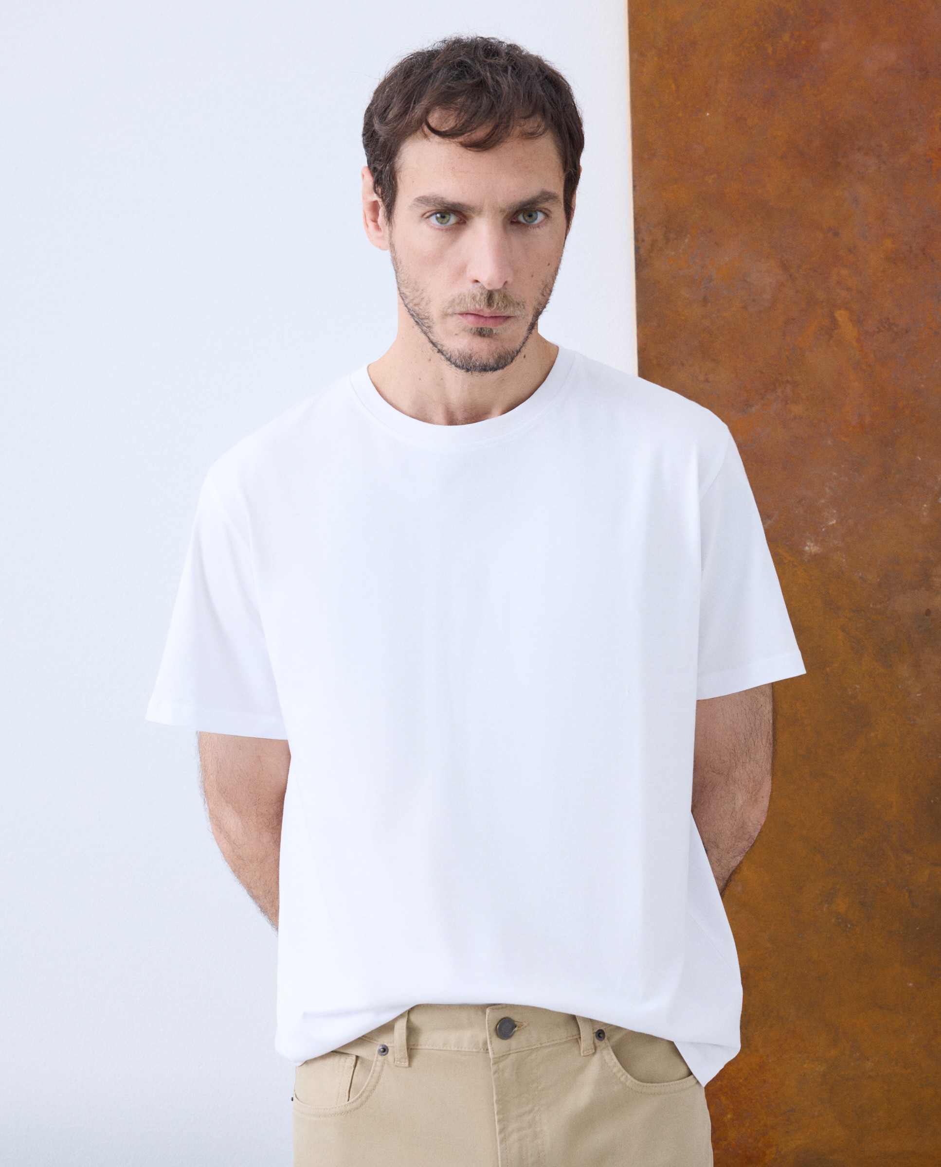 Imagem 0 de T-shirt Lisa Básica de Algodão Pima com Manga Curta