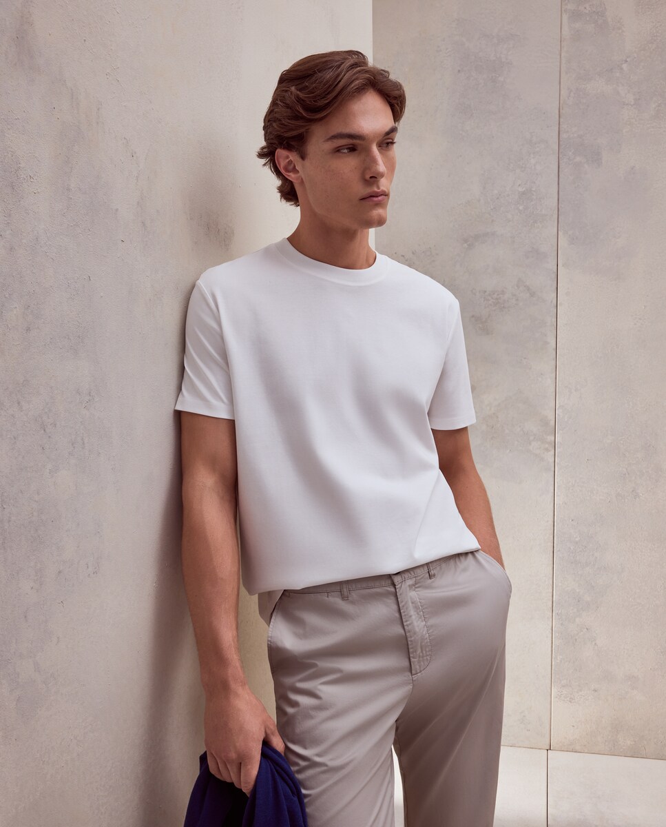 Imagen 0 de Camiseta manga corta mercerizada de hombre Gris