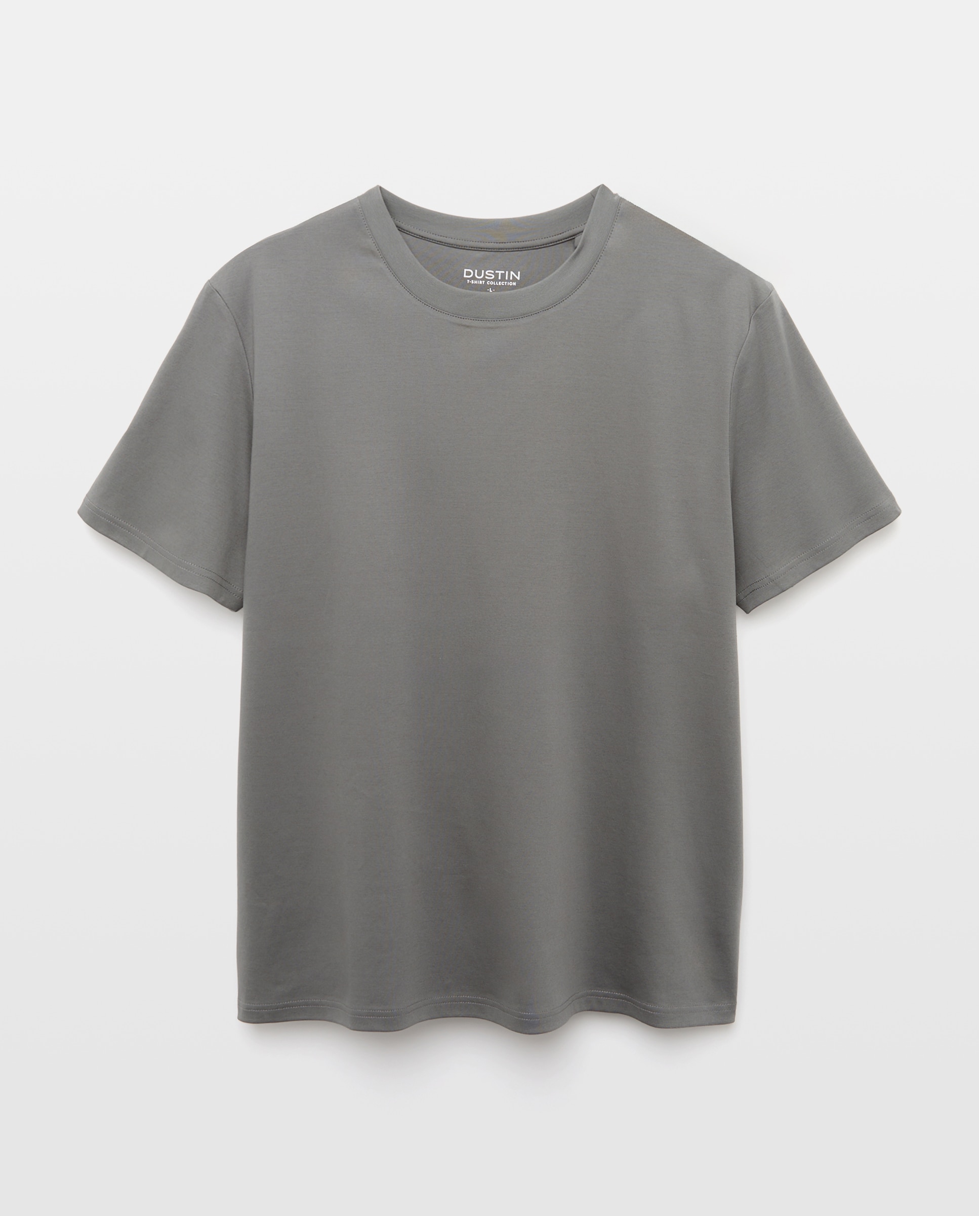 Camiseta manga corta mercerizada de hombre - Dustin - Gris oscuro Gris oscuro-4