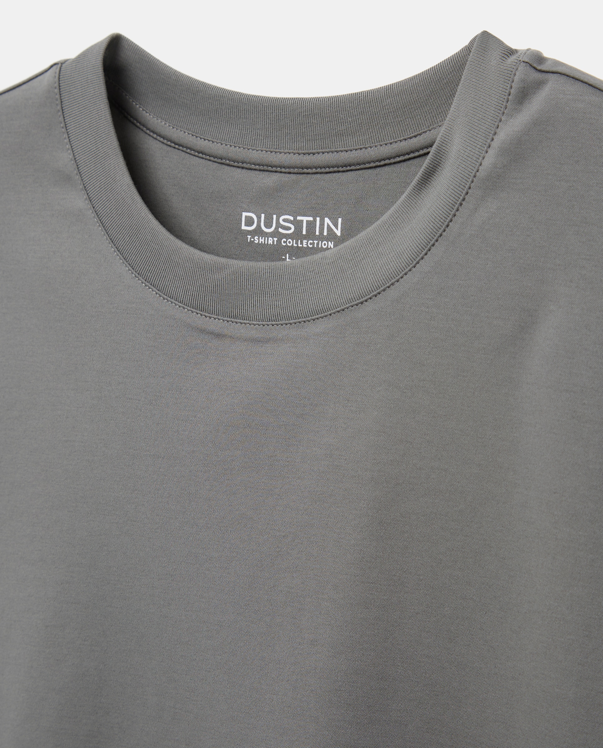 Camiseta manga corta mercerizada de hombre - Dustin - Gris oscuro Gris oscuro-5