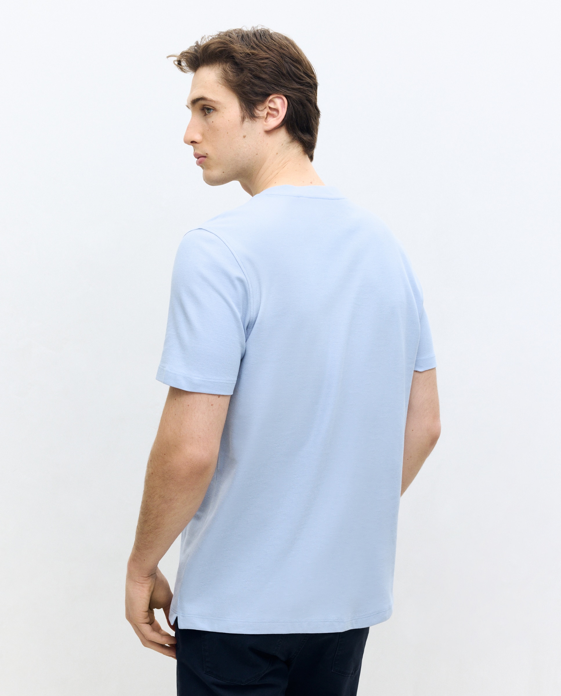 T-shirt com manga curta Azul-claro-4
