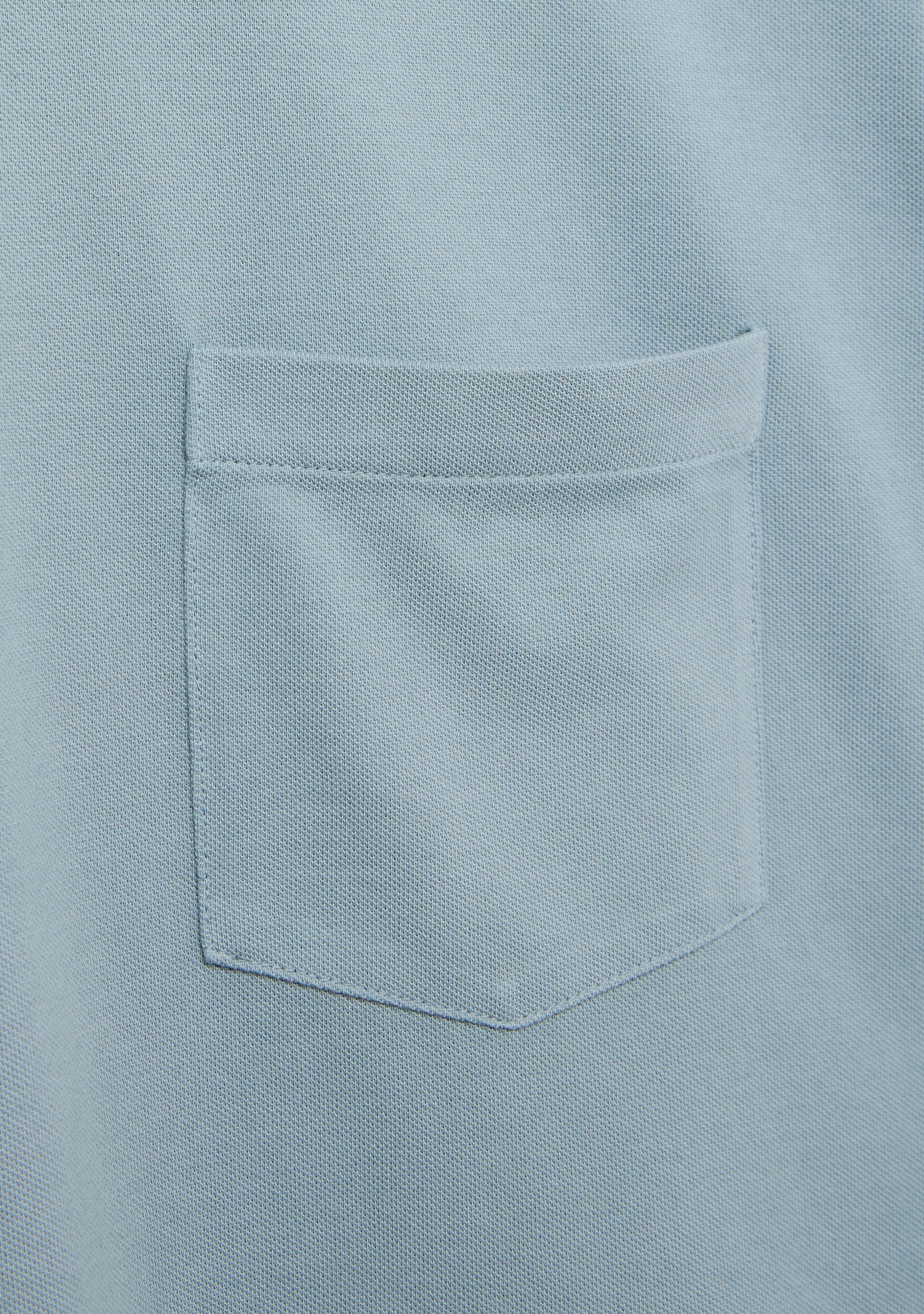 T-shirt de Manga Curta em Jersey Garment Dye Azul-5