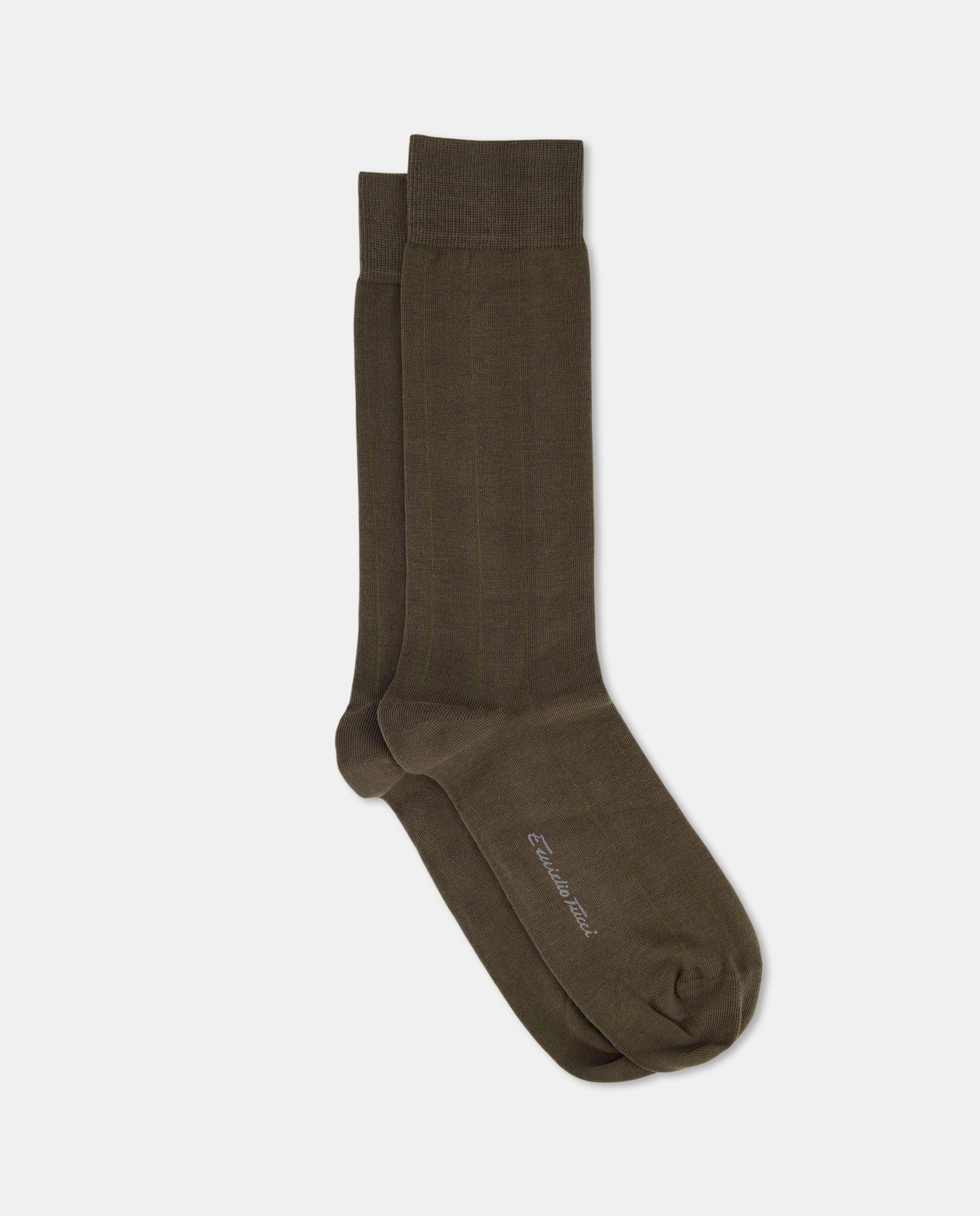 Calcetín hombre canale corto - Emidio Tucci - Kaki Kaki-1