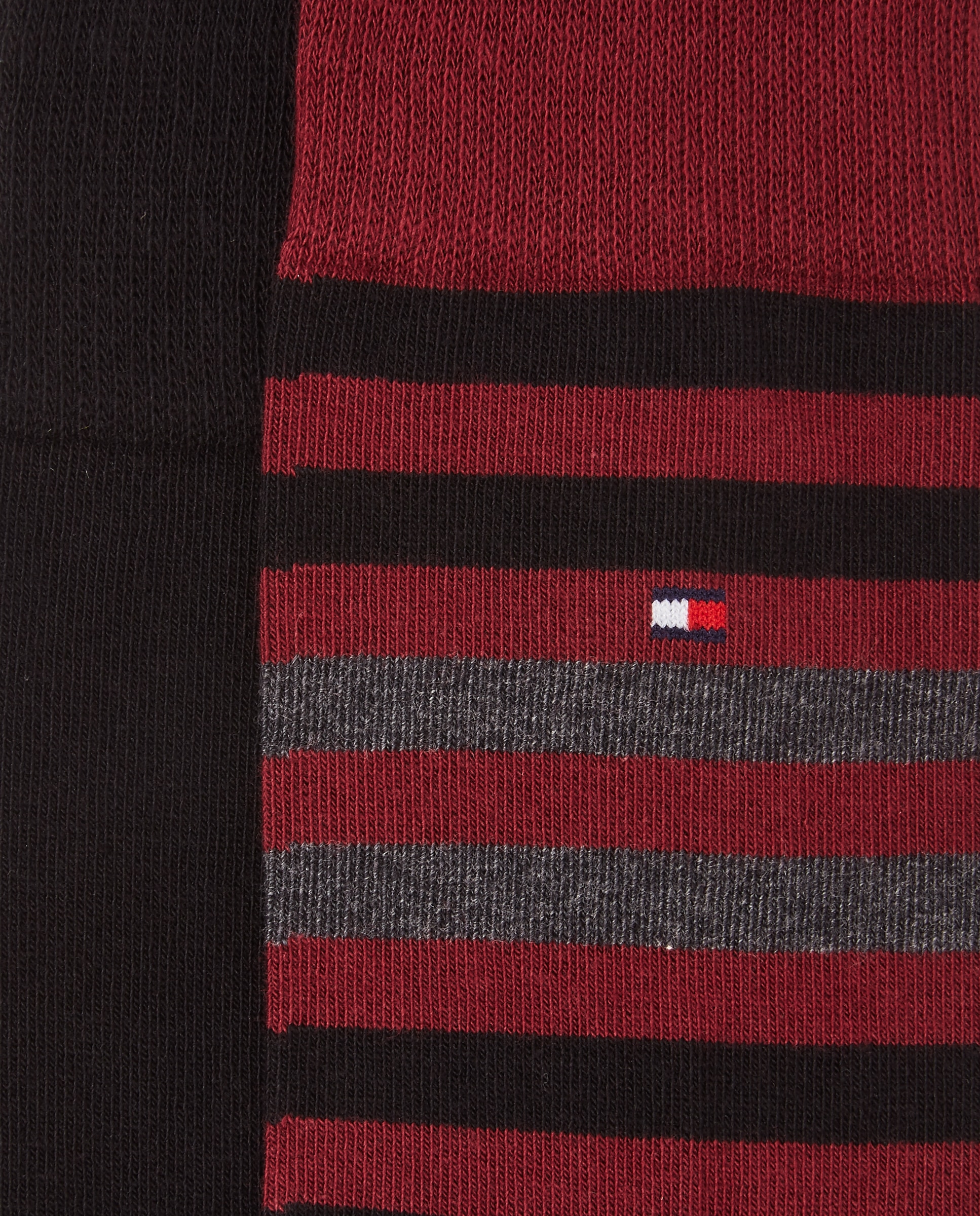 Pack de dois pares de meias de homem Tommy Hilfiger curtas pretas Multicolor-2