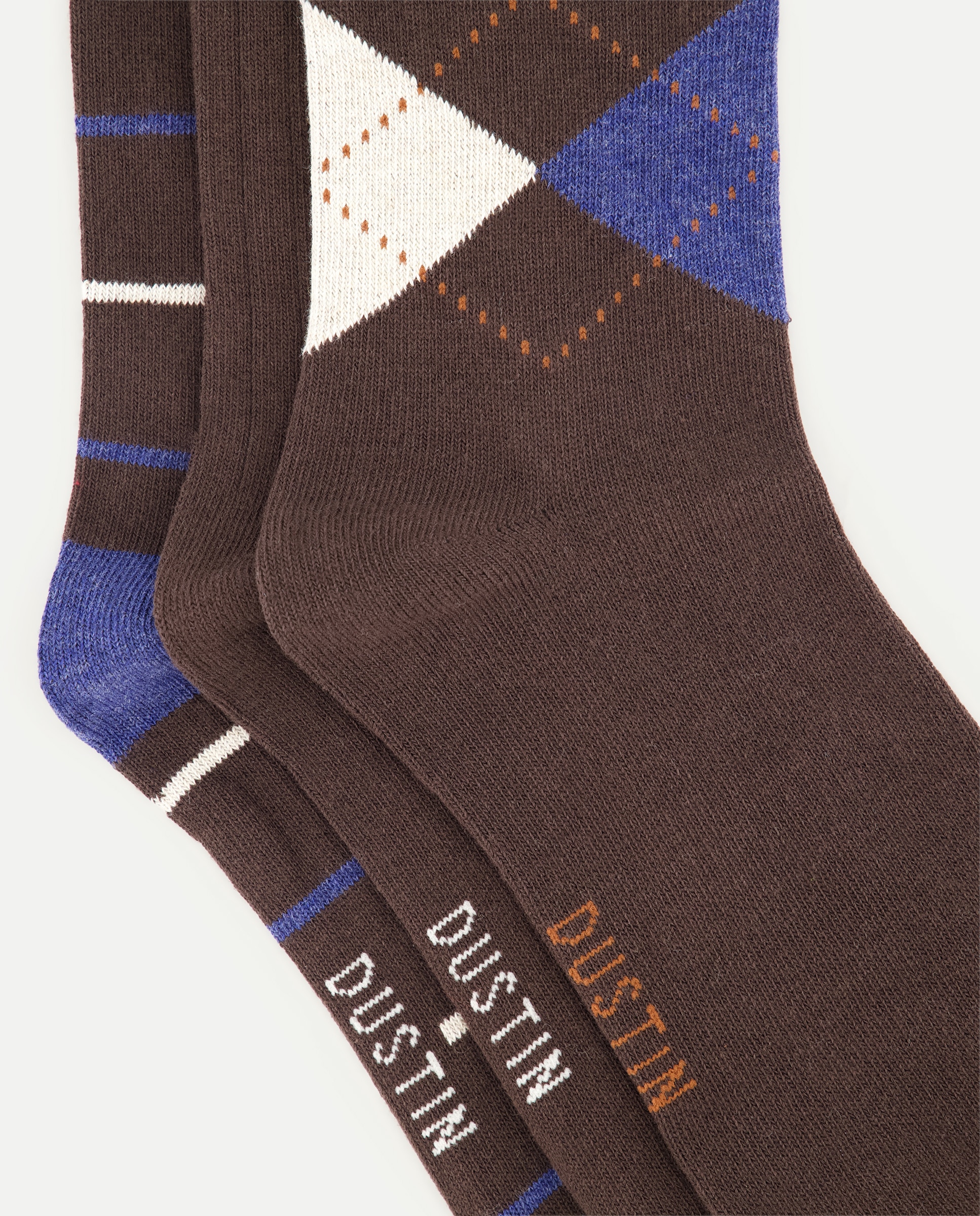 Pack 3 calcetines sport fantasía hombre. - Dustin - Marrón Marrón-2