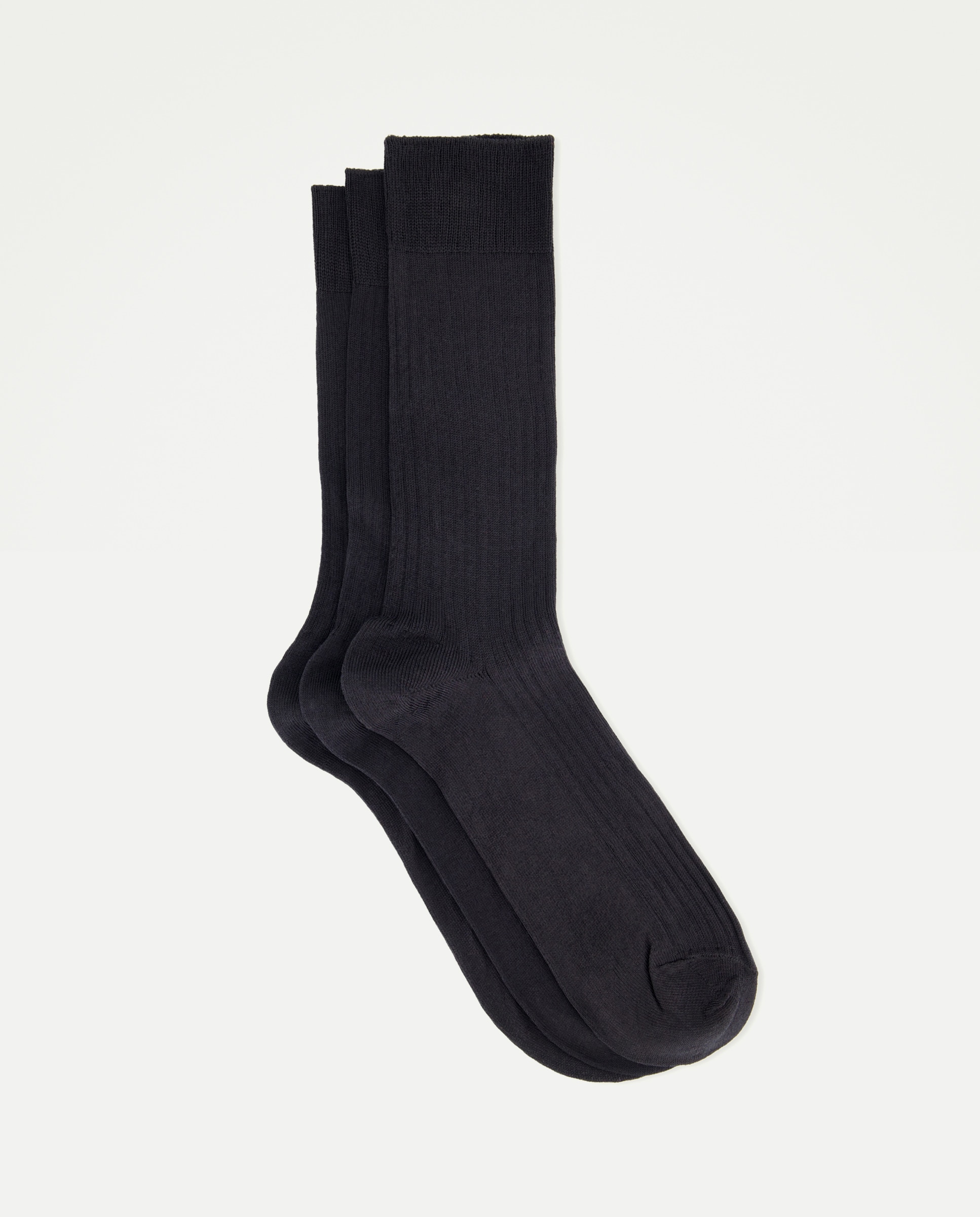 Imagen 1 de Pack 3 calcetines mercerizado canalé de hombre - Dustin - Negro Negro