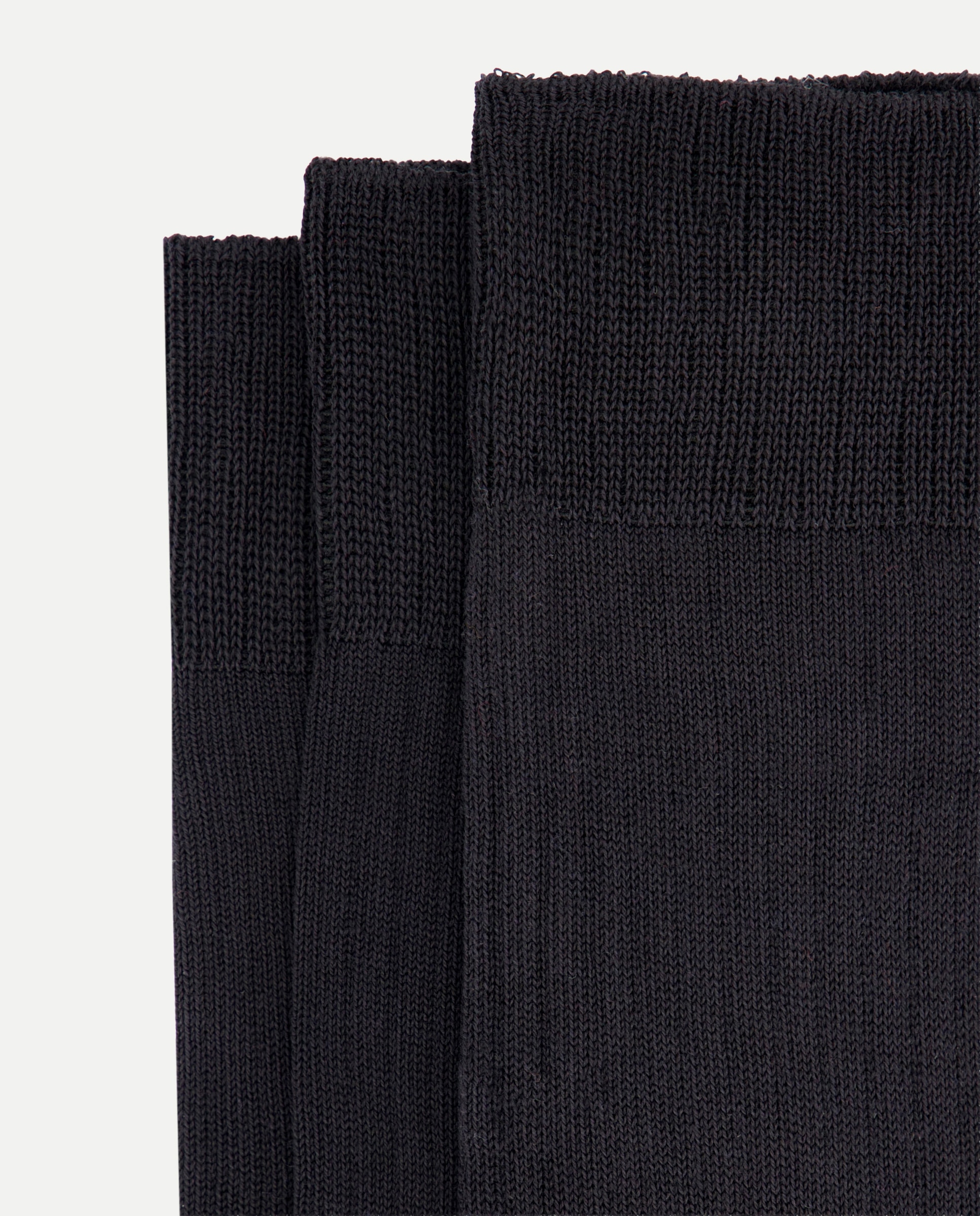 Imagen 2 de Pack 3 calcetines mercerizado canalé de hombre - Dustin - Negro Negro