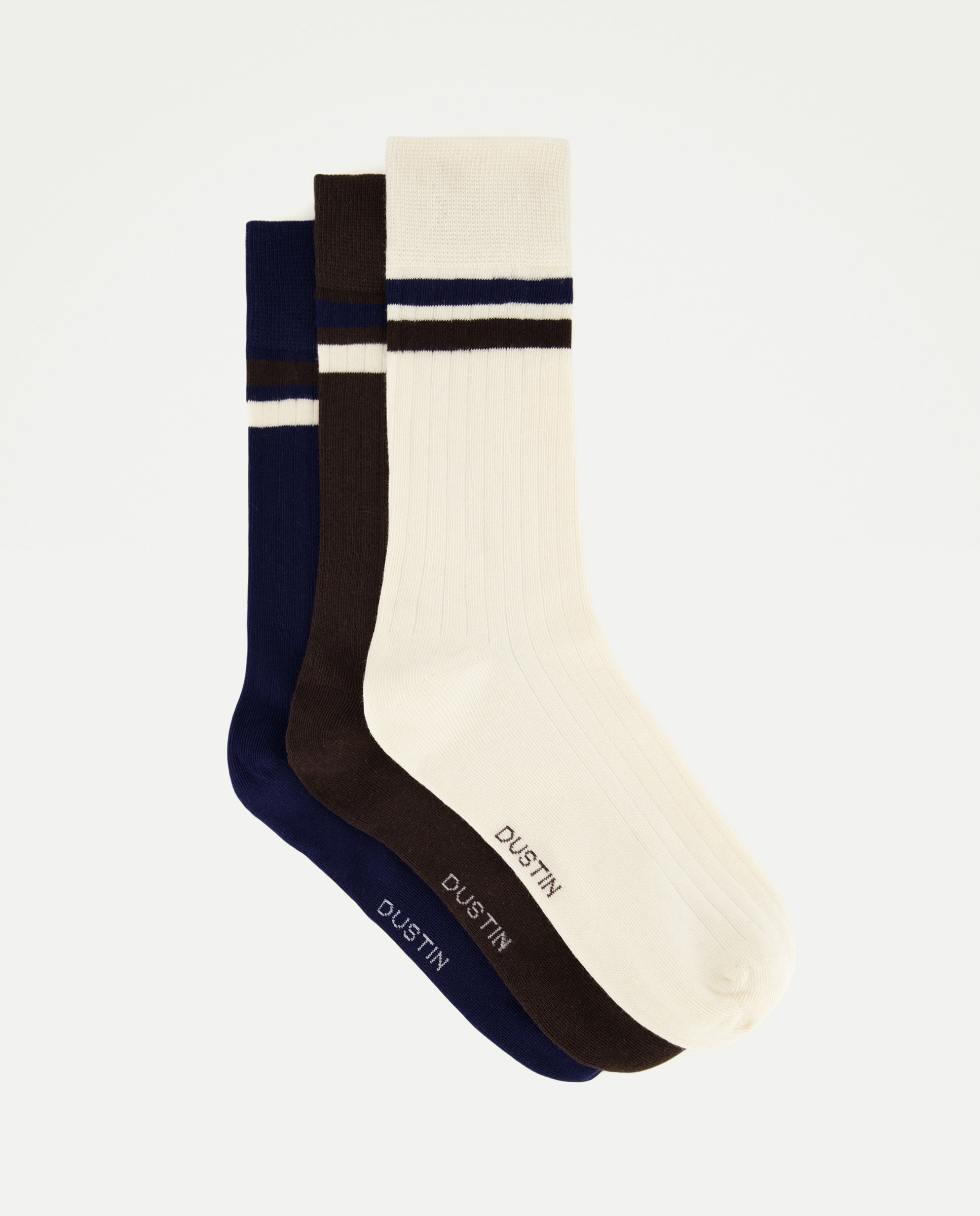 Pack de 3 Pares de Meias Desportivas com Fantasia Branco-1