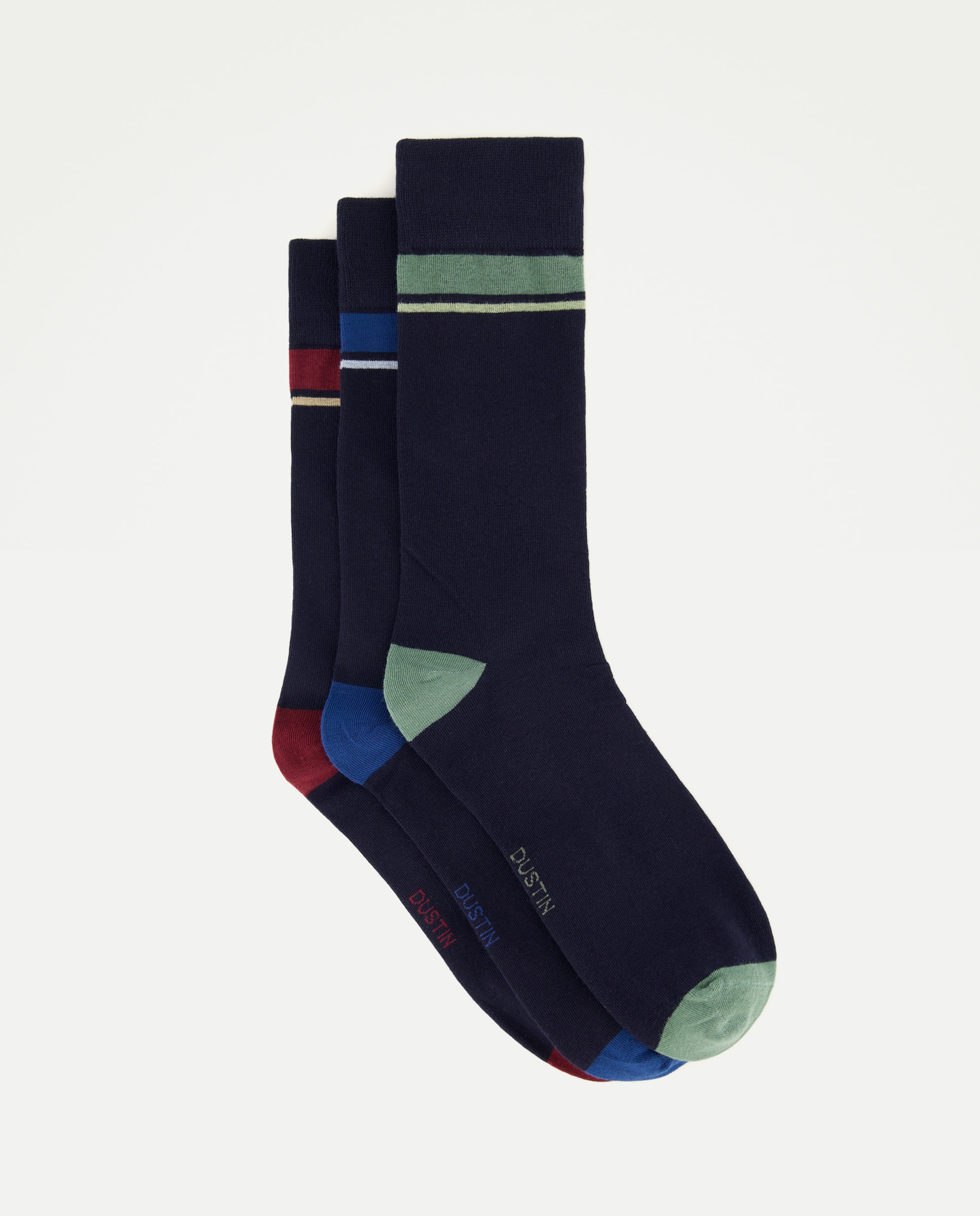 Pack de 3 Pares de Meias Desportivas com Fantasia Azul-marinho-1