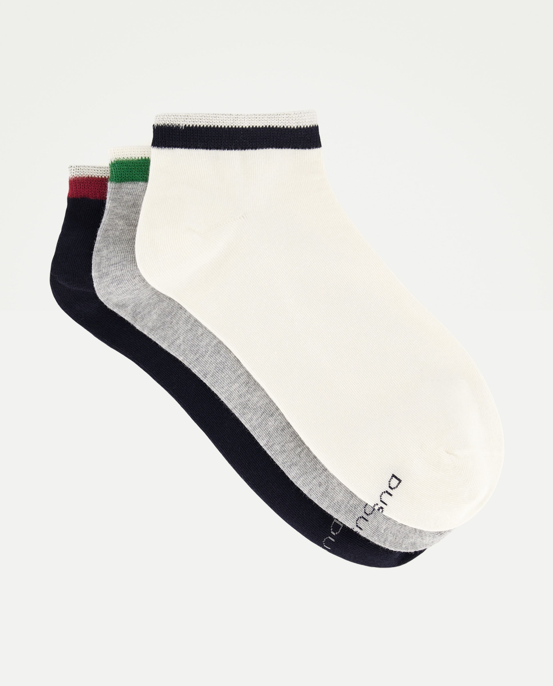Imagem 0 de Pack de 3 Pares de Meias pelo Tornozelo com Vivos Melange