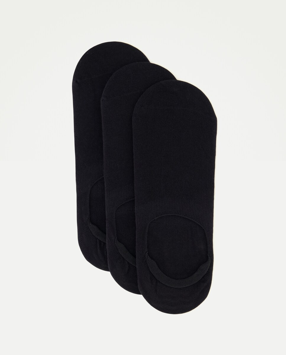 Pack de 3 Pares de Pezinhos Monocolor Preto-1