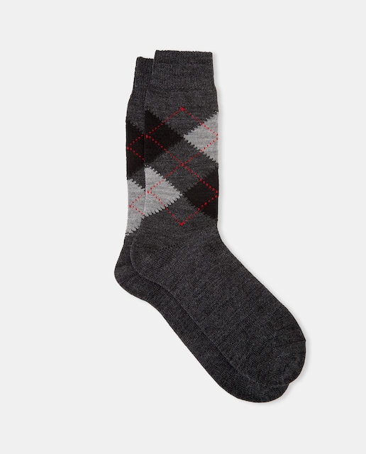 Imagen 0 de Calcetines de hombre cortos intarsia multicolor