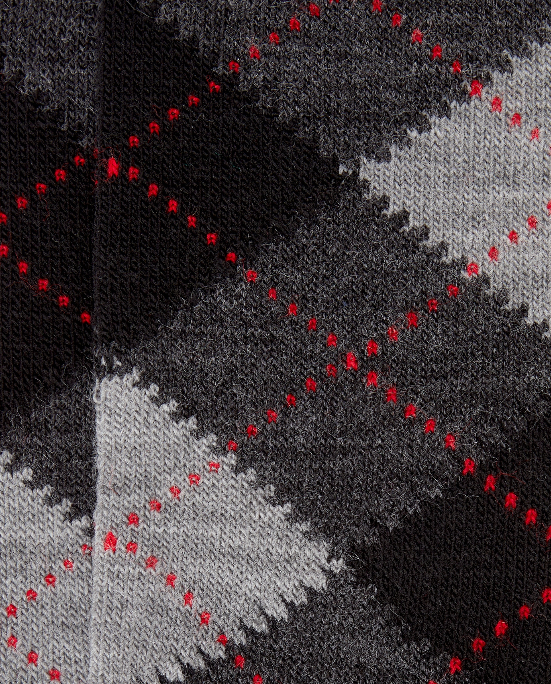 Meias curtas com intársia multicolor Cinzento-2