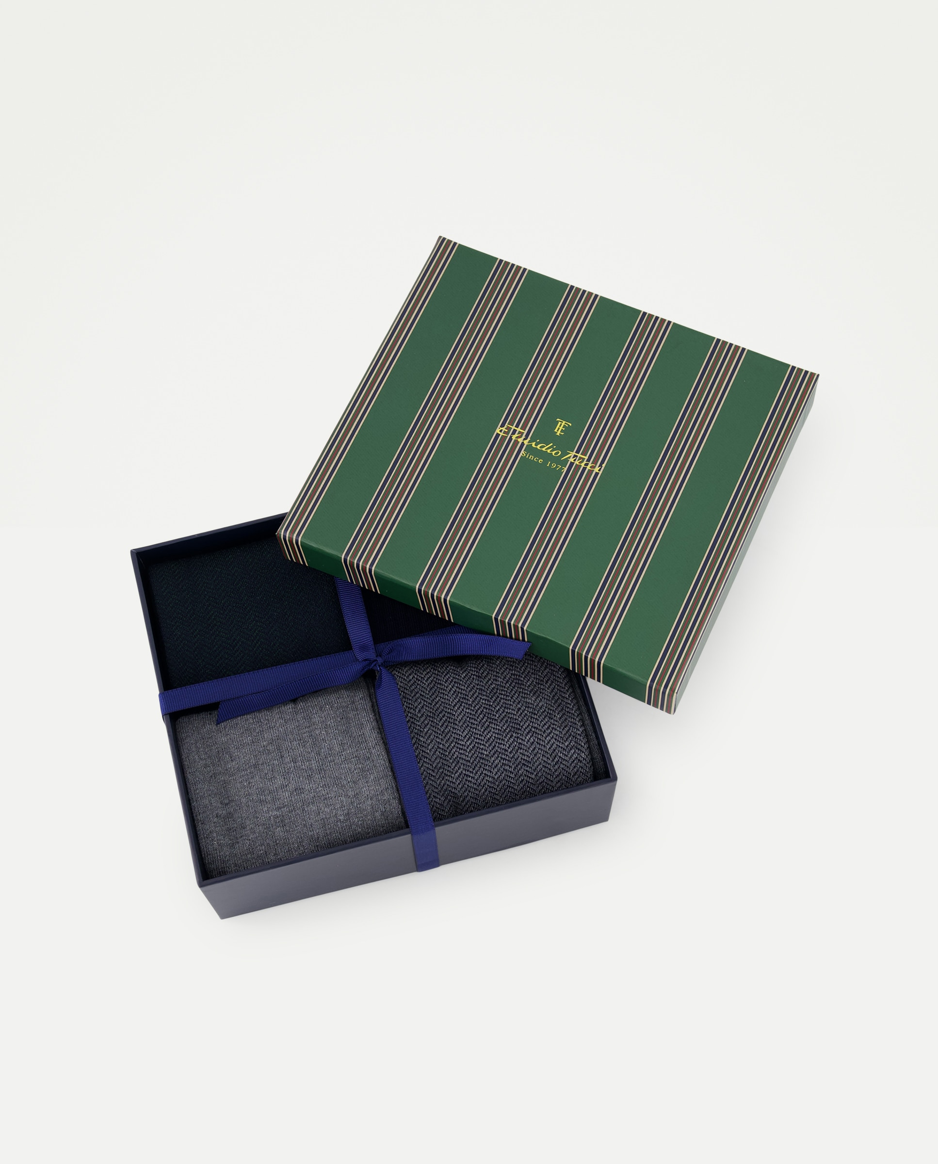 Calcetines cortos hombre en caja regalo de 4 pares - Emidio Tucci - Gris Gris-3
