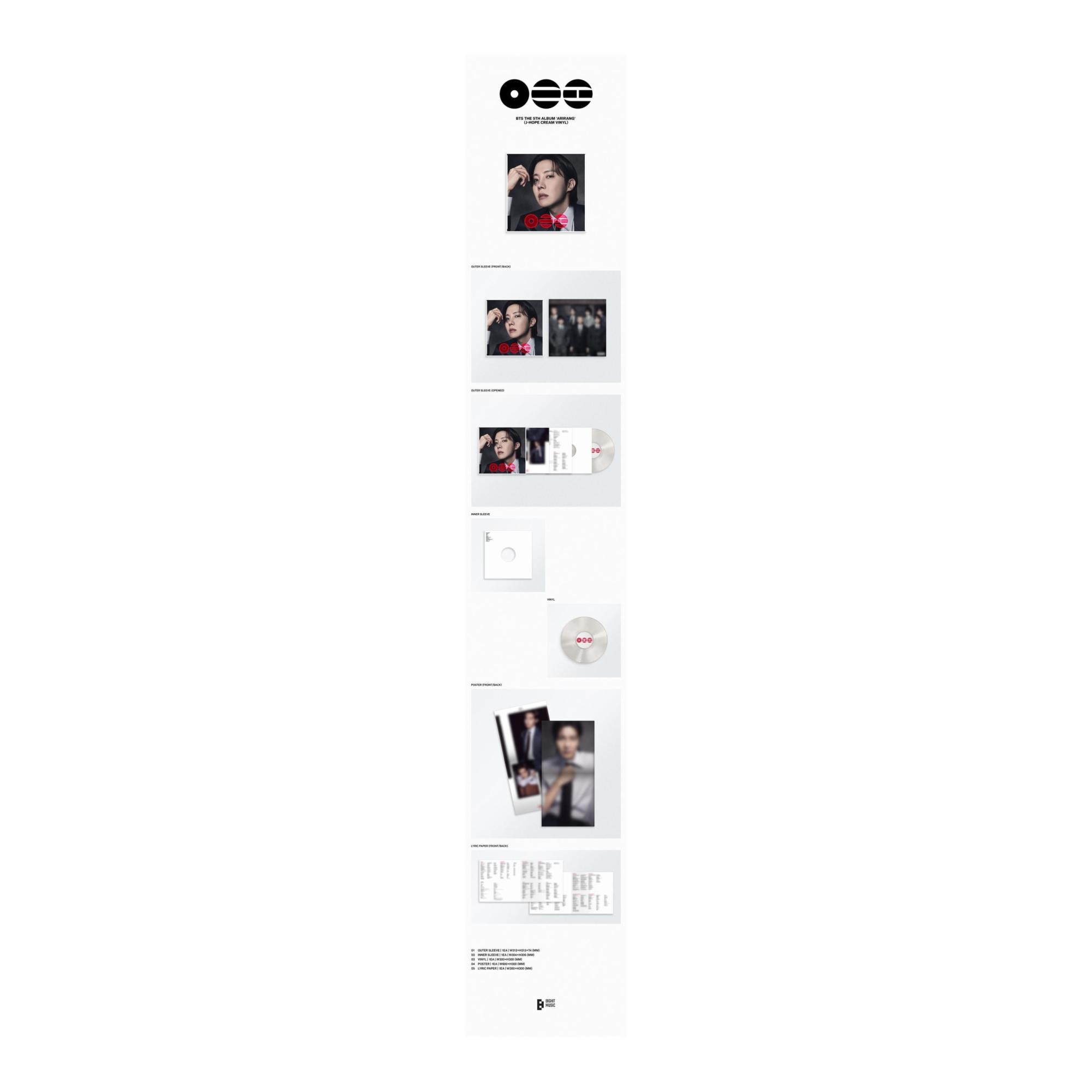BTS The 5th Album 'ARIRANG' (j-hope Cream) (Edición Color) (LP-Vinilo) Blanco-2
