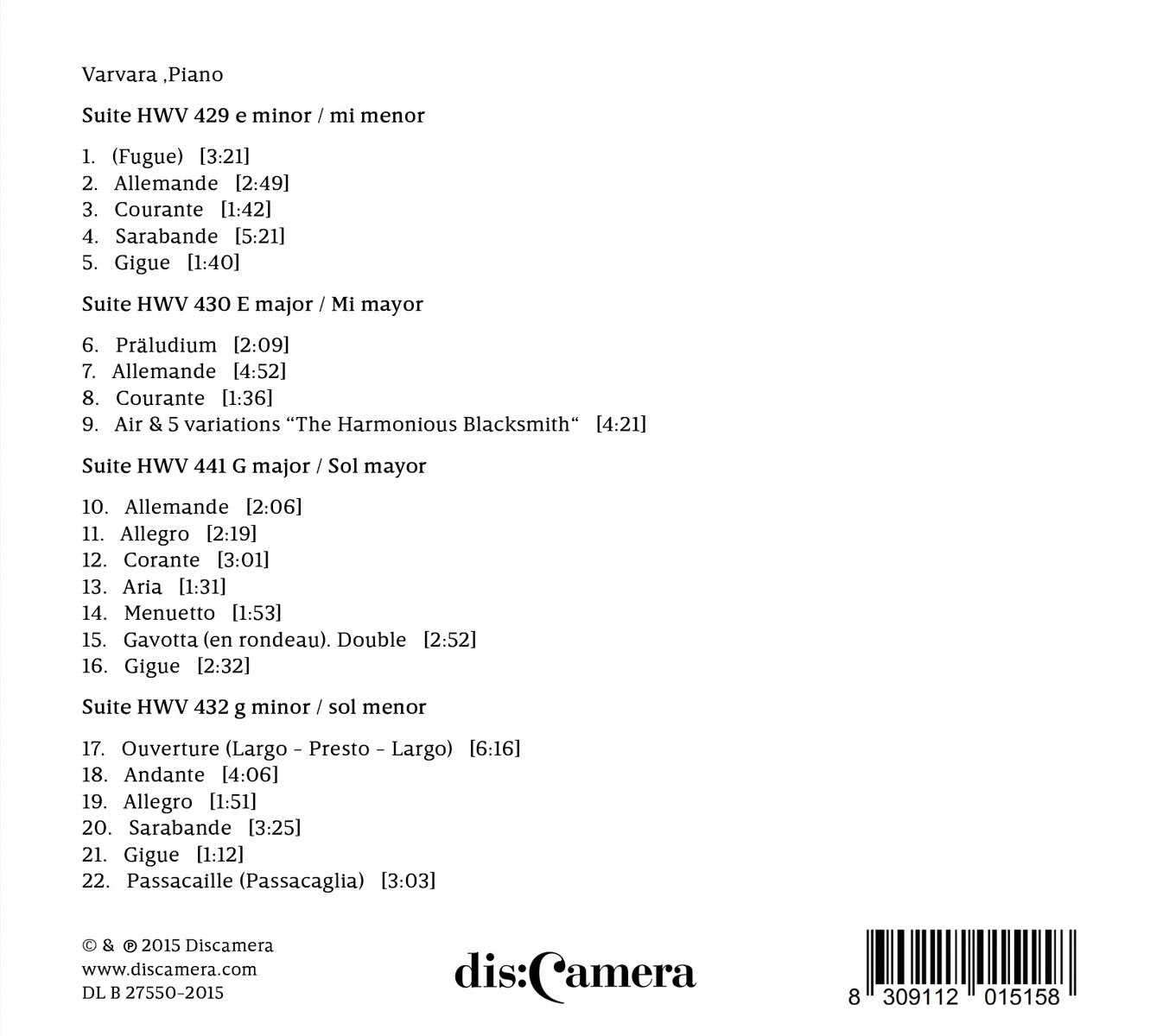 Handel Suites (CD) 2